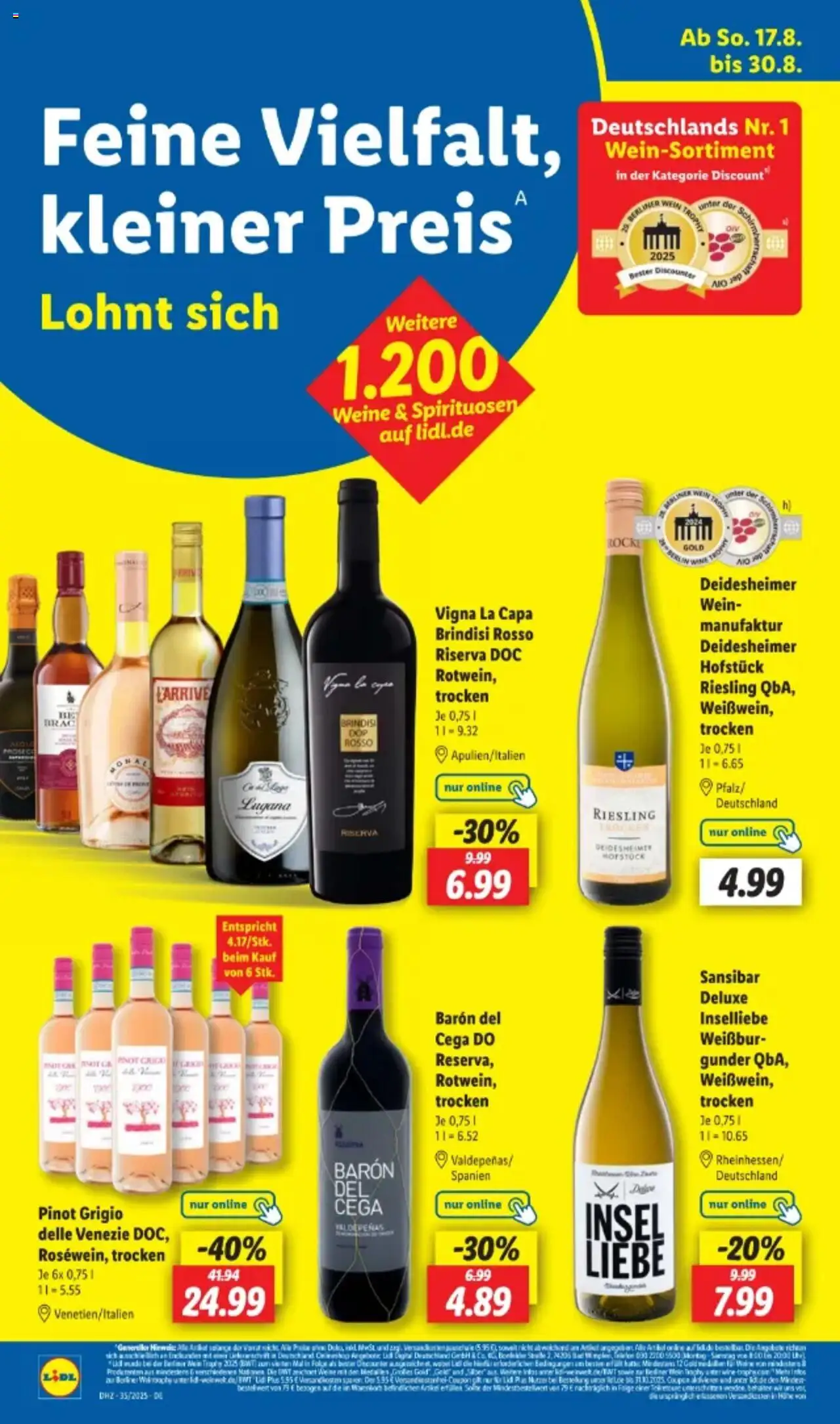 Lidl Prospekt 	 - gültig ab dem 25.08.2025 | Seite: 58 | Produkte: Wein