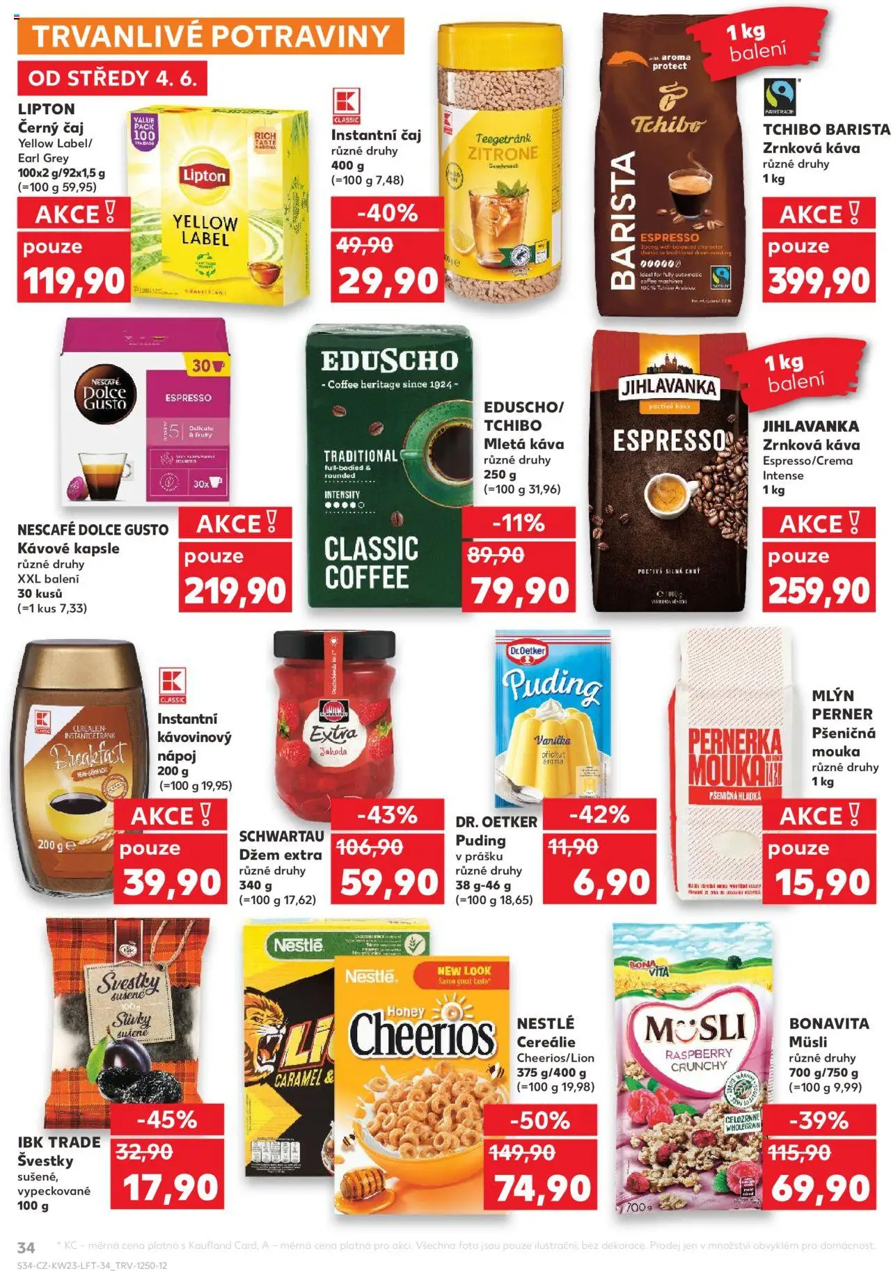 Kaufland leták - Praha 8 od 04.06.2025 | Strana: 34 | Produkty: Dolce Gusto, Káva, Nescafé, Mletá káva