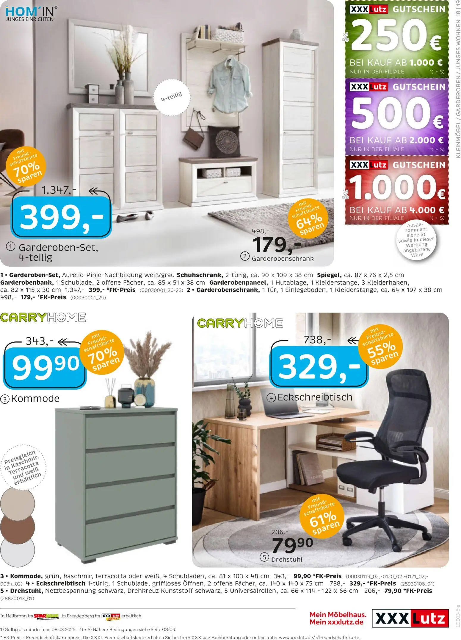XXXL Lutz Prospekt 	 – gültig ab 22.02.2026 | Seite: 19 | Produkte: Kommode, Garderobenschrank