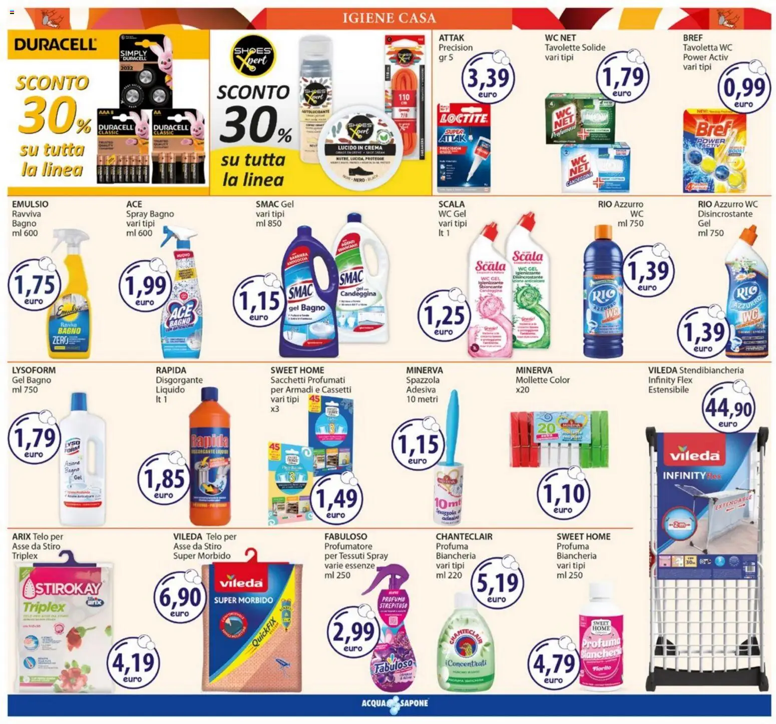 Volantino Acqua e Sapone del 26.01.2026 | Pagina: 18 | Prodotti: Spazzola, Scala, Bagno, Profumo