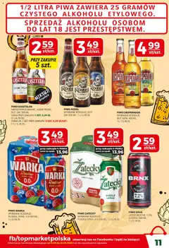 Top Market Gazetka od 11.09.2025 | Strona: 11 | Produkty: Leżak, Piwo Desperados, Piwo Warka, Piwo