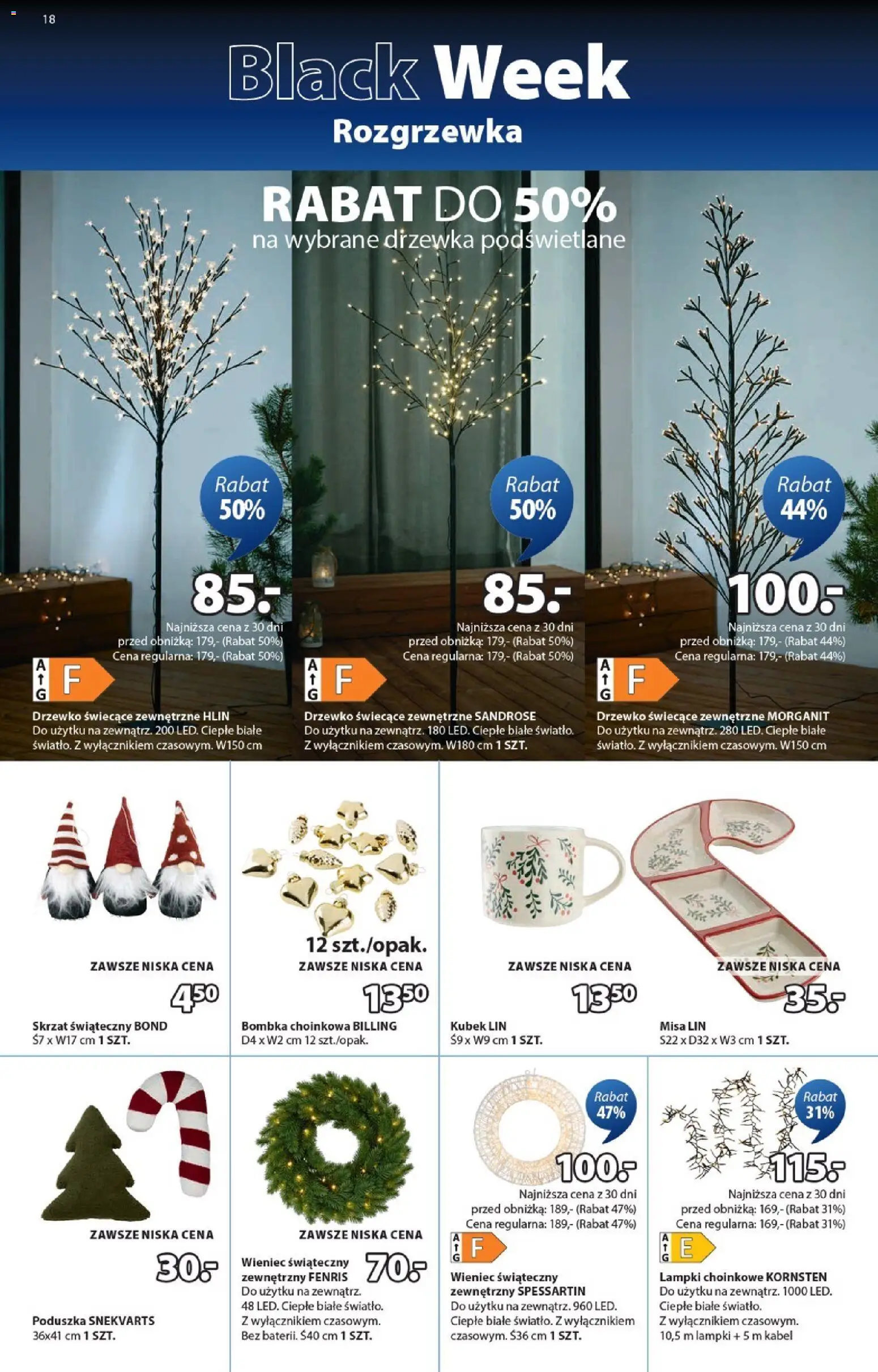 JYSK Black Friday od 12.11.2025 | Strona: 18 | Produkty: Lampki choinkowe, Kabel, Wieniec, Lampki