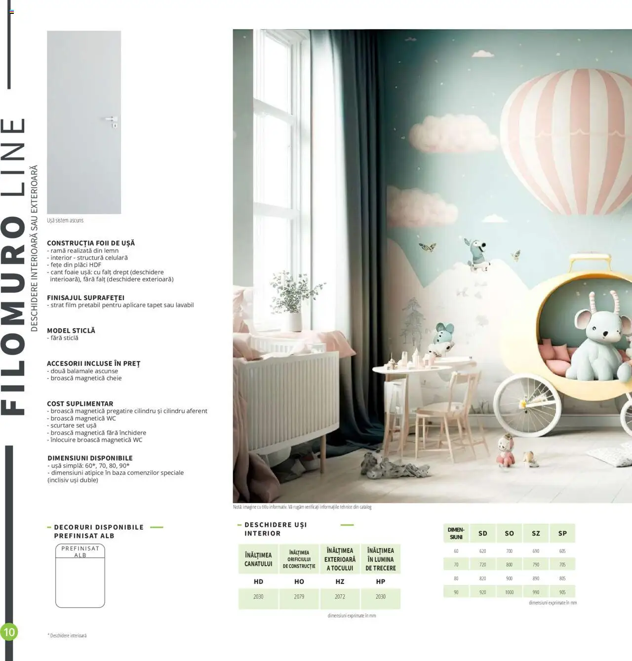 Noul catalog Proges – valabil de la 01.08.2025 | Pagină: 10 | Produse: Tavuk suyu, Tapet, Ușă