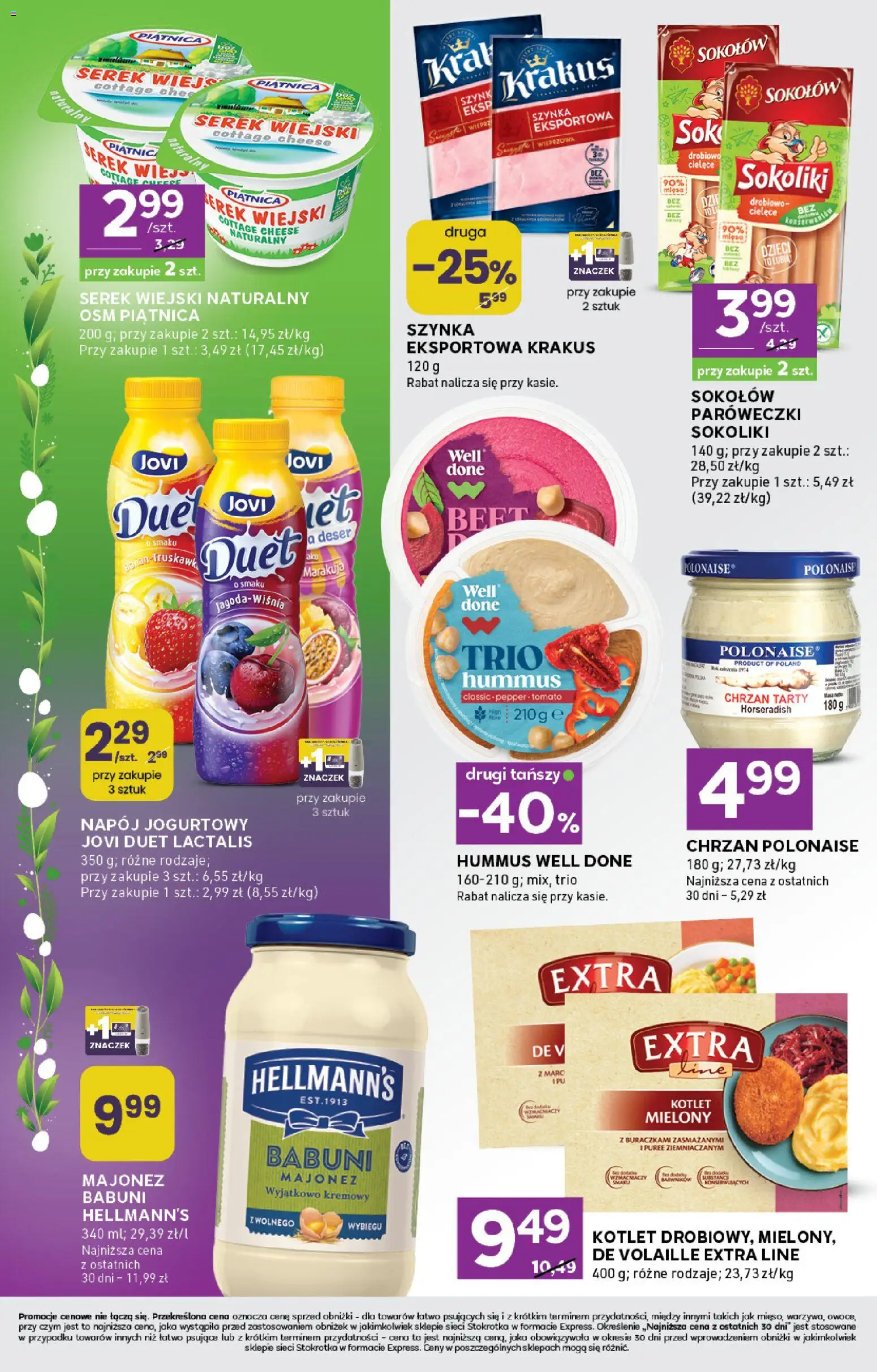 Stokrotka gazetka - Express od 19.03.2026 | Strona: 4 | Produkty: Stokrotka, Szynka, Hummus, Majonez