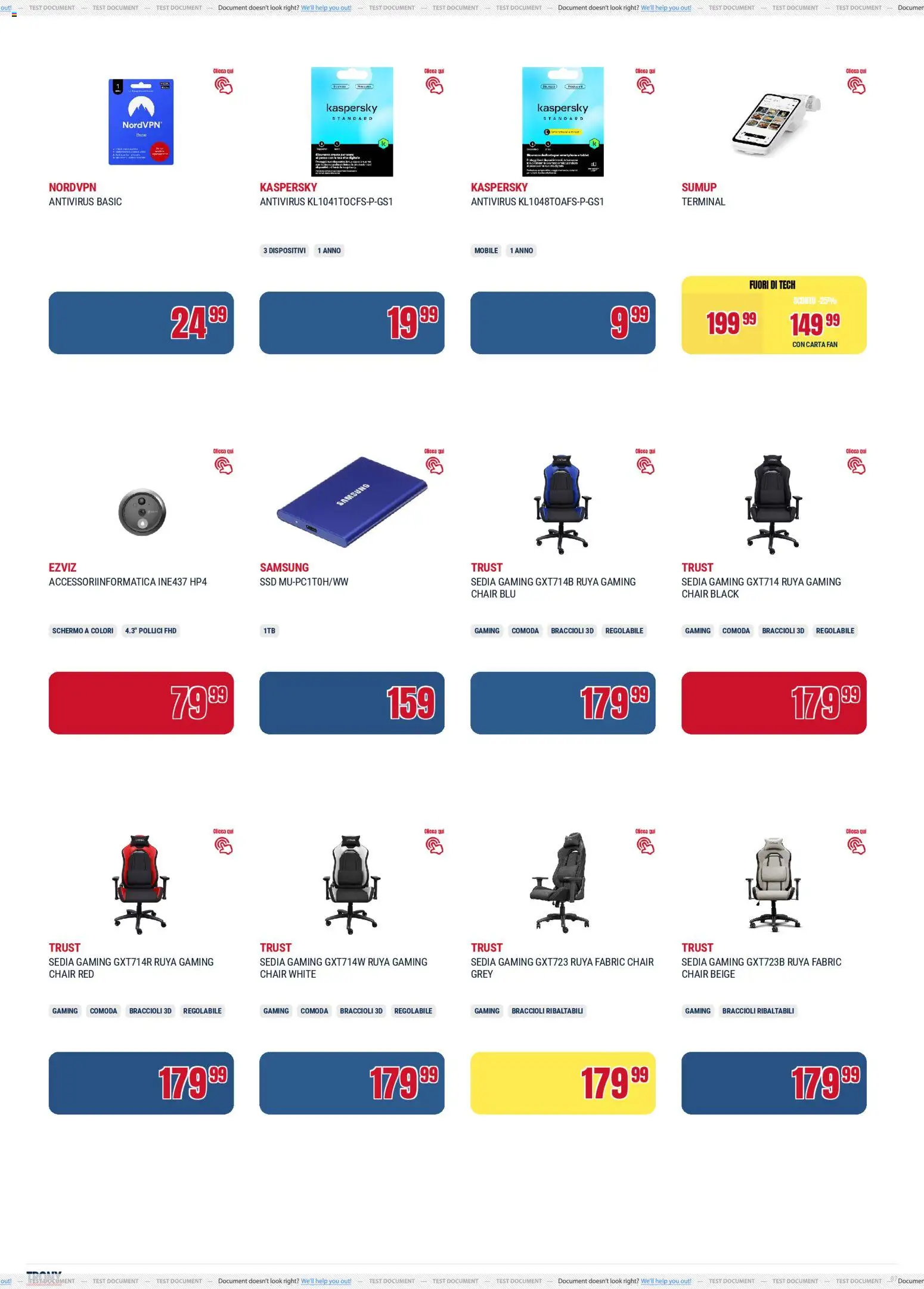 Volantino Trony del 19.02.2026 | Pagina: 7 | Prodotti: Schermo, Braccioli, Fan, Samsung