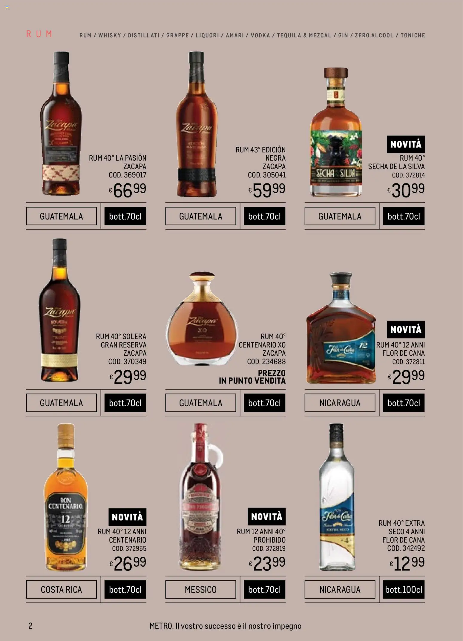 Volantino Metro del 06.11.2025 | Pagina: 2 | Prodotti: Gin, Vodka, Whisky, Tequila