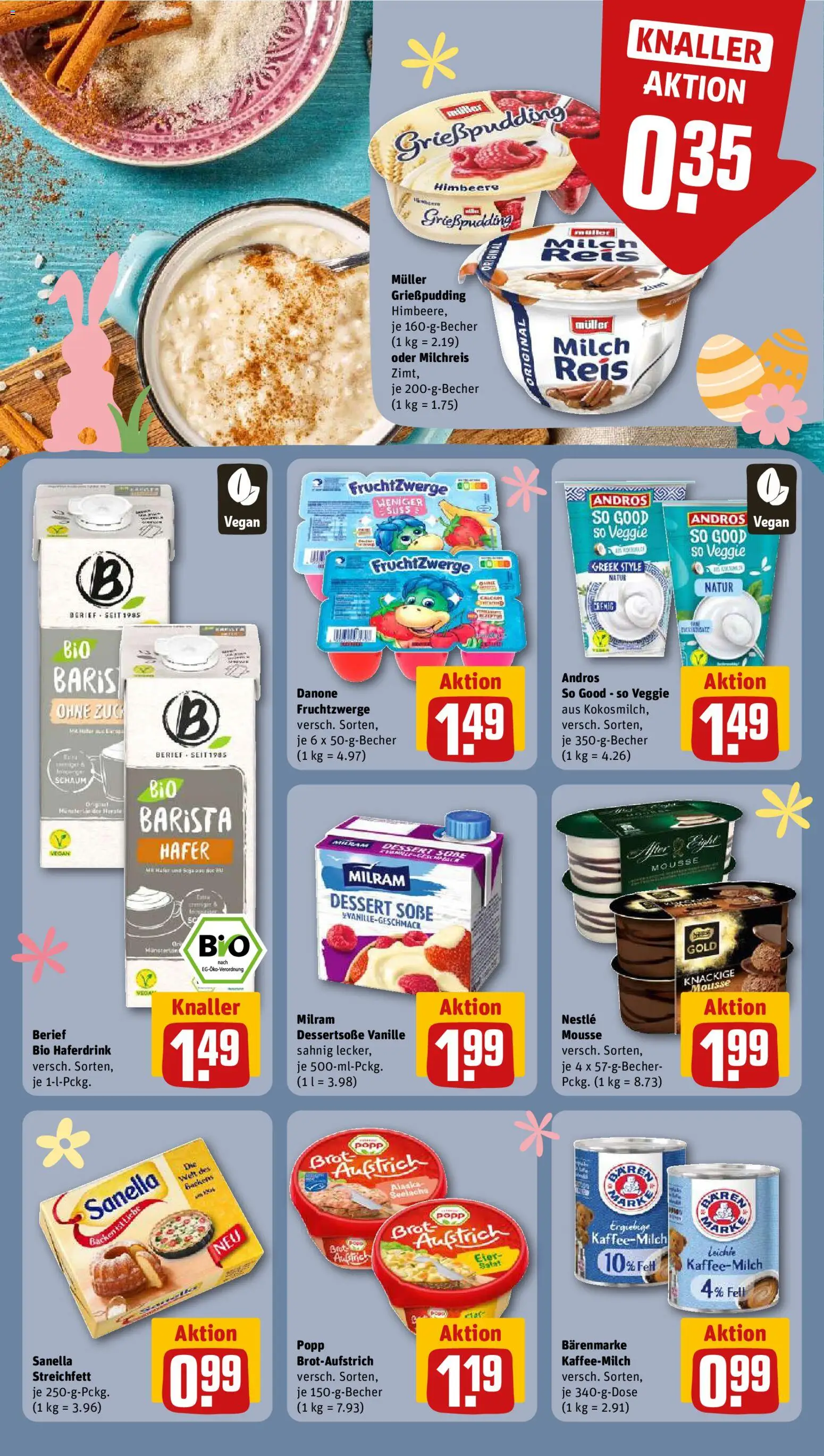 Rewe Prospekt 	 – gültig ab 23.03.2026 | Seite: 15 | Produkte: Milch, Haferdrink, Brot, Reis