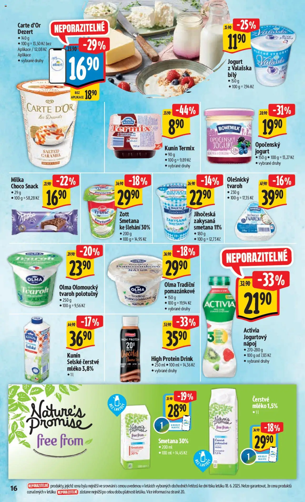 Albert leták - Hypermarket od 25.06.2025 | Strana: 25 | Produkty: Opočenský jogurt, Milka, Smetana ke šlehání, Jogurtový nápoj