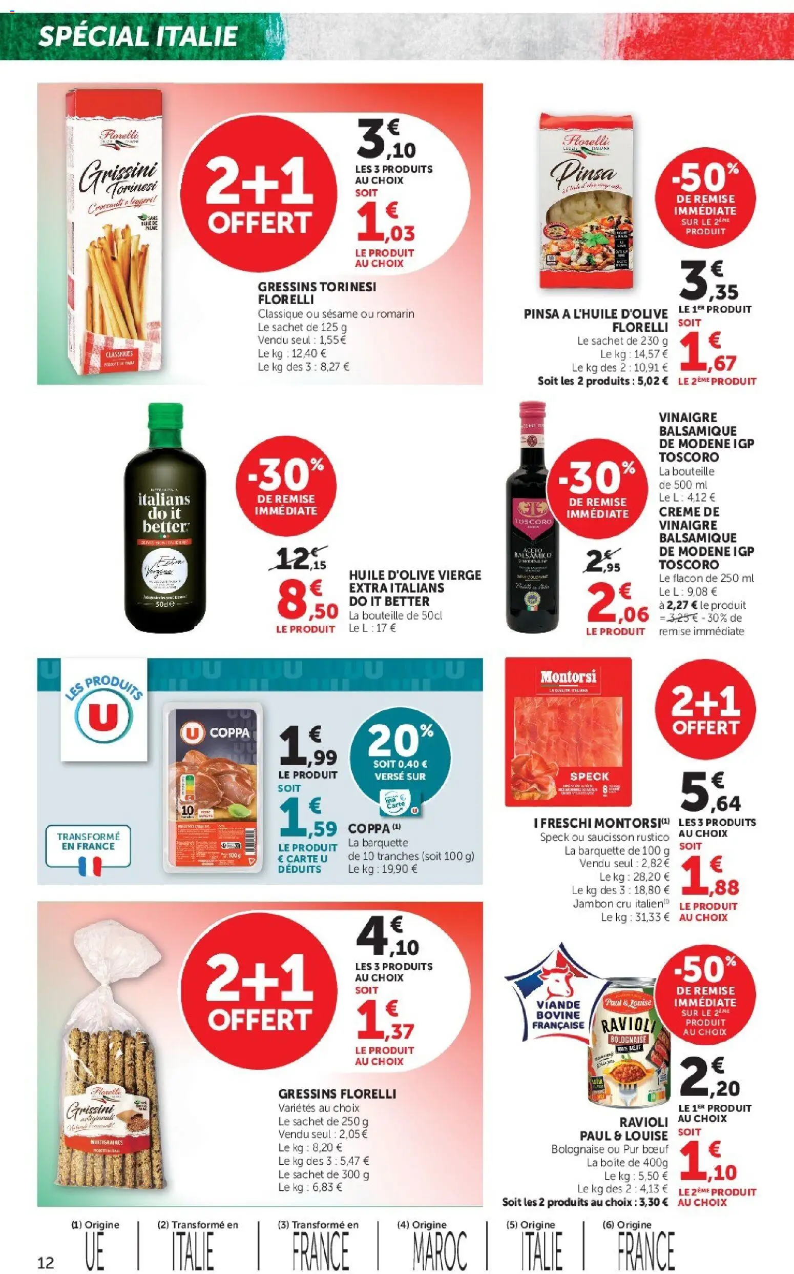 {H1} | Page: 12 | Produits: Saucisson, Vinaigre, Jambon, Thé