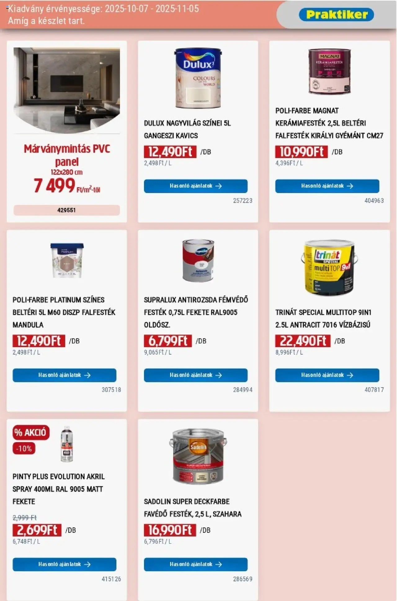 AlphaZoo akciós ujság - amely érvényes a következő dátumtól: 07.10.2025 | Oldal: 17 | Termékek: Kavics, Mandula, Festék