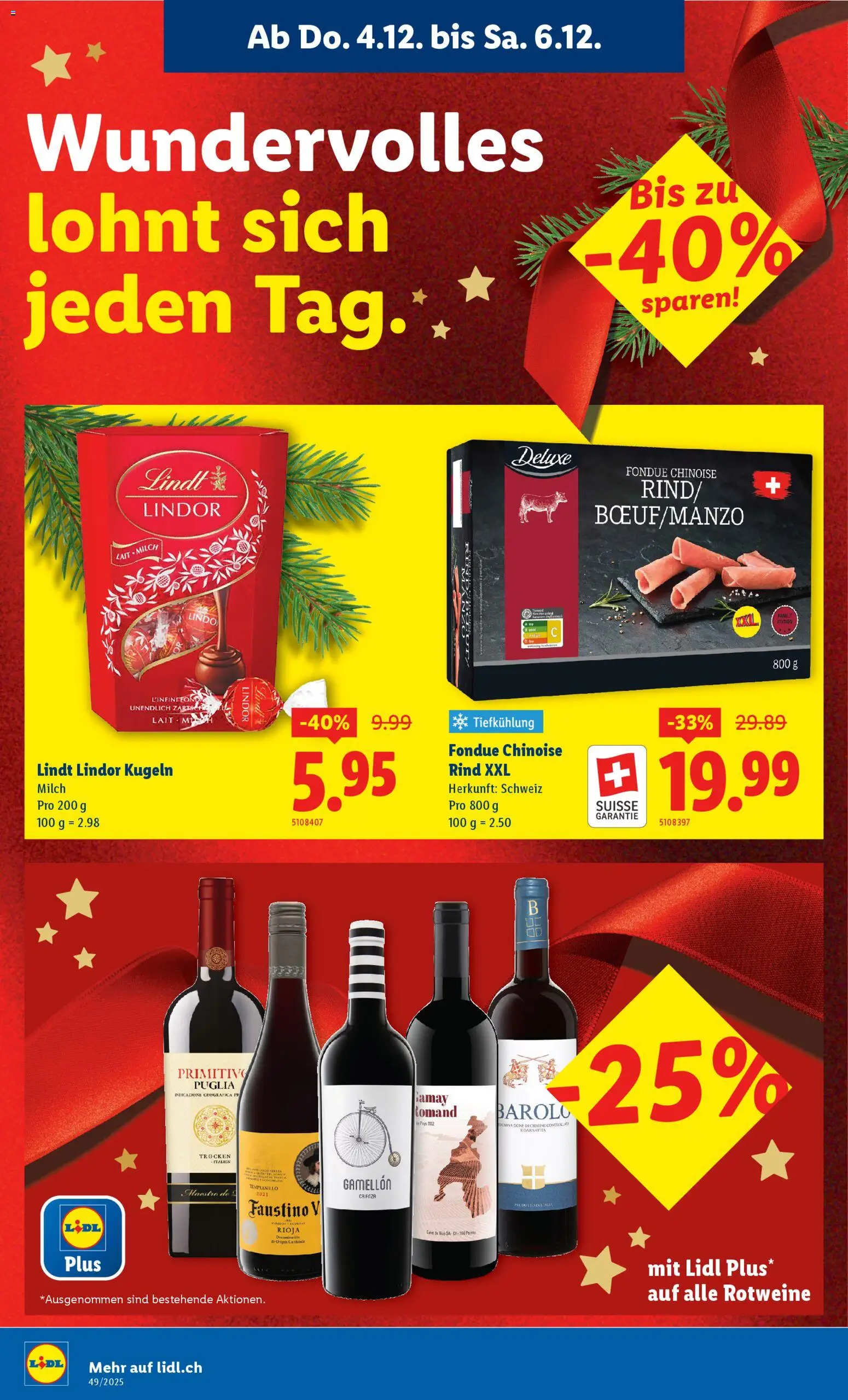 Lidl Aktionen – gültig ab 04.12.2025 | Seite: 4 | Produkte: Milch, Fondue