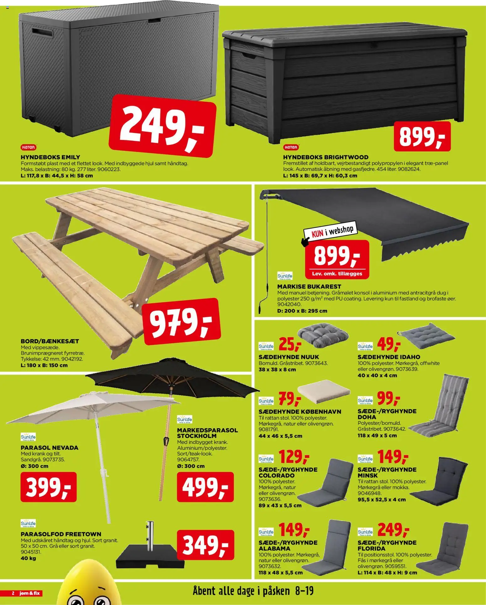 Jem & fix tilbudsavis – gyldig fra 29.03.2026 | Side: 2 | Produkter: Markise, Parasol