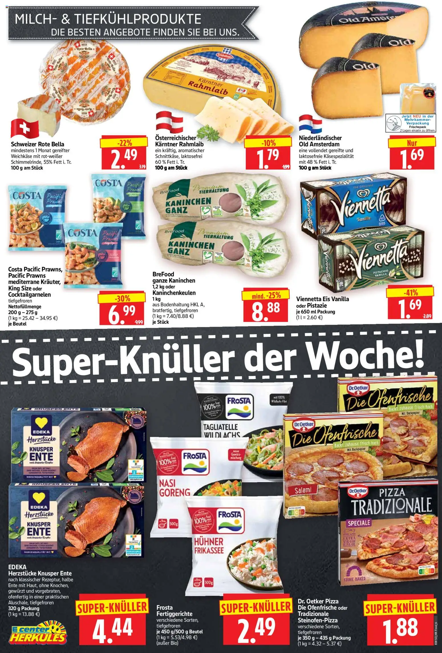 HERKULES Prospekt 	 – gültig ab 08.12.2025 | Seite: 6 | Produkte: Milch, Kaninchen, Fertiggerichte, Ente