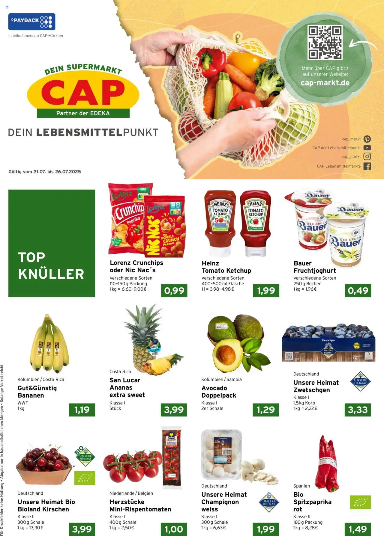 CAP Markt Prospekt - gültig ab dem 21.07.2025 | Seite: 1