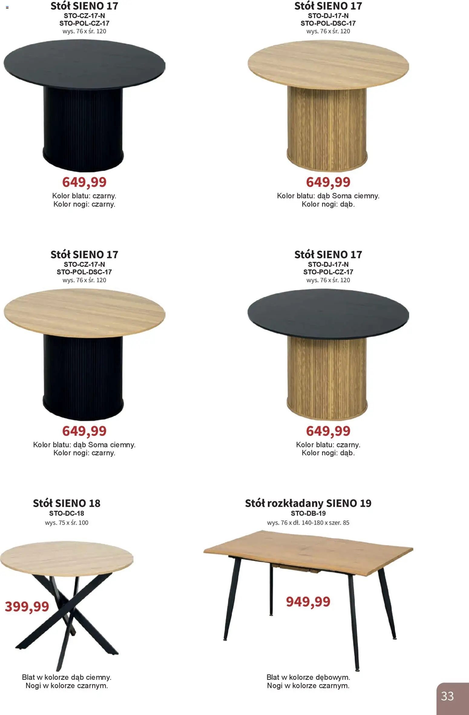 Bodzio Katalog od 01.01.2026 | Strona: 33 | Produkty: Stół