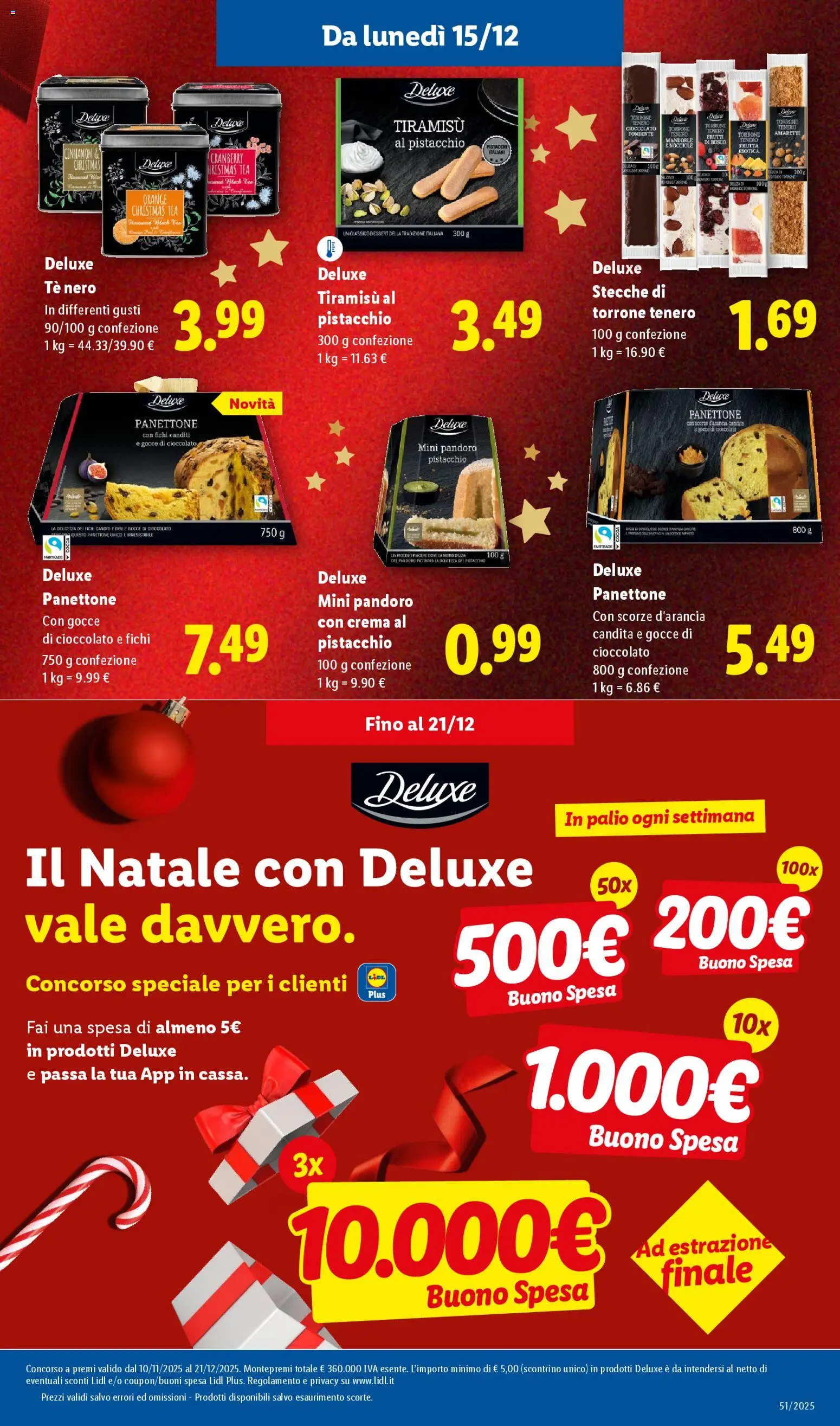 Volantino Lidl del 15.12.2025 | Pagina: 23 | Prodotti: Frutta, Mandorle, Pandoro, Panettone