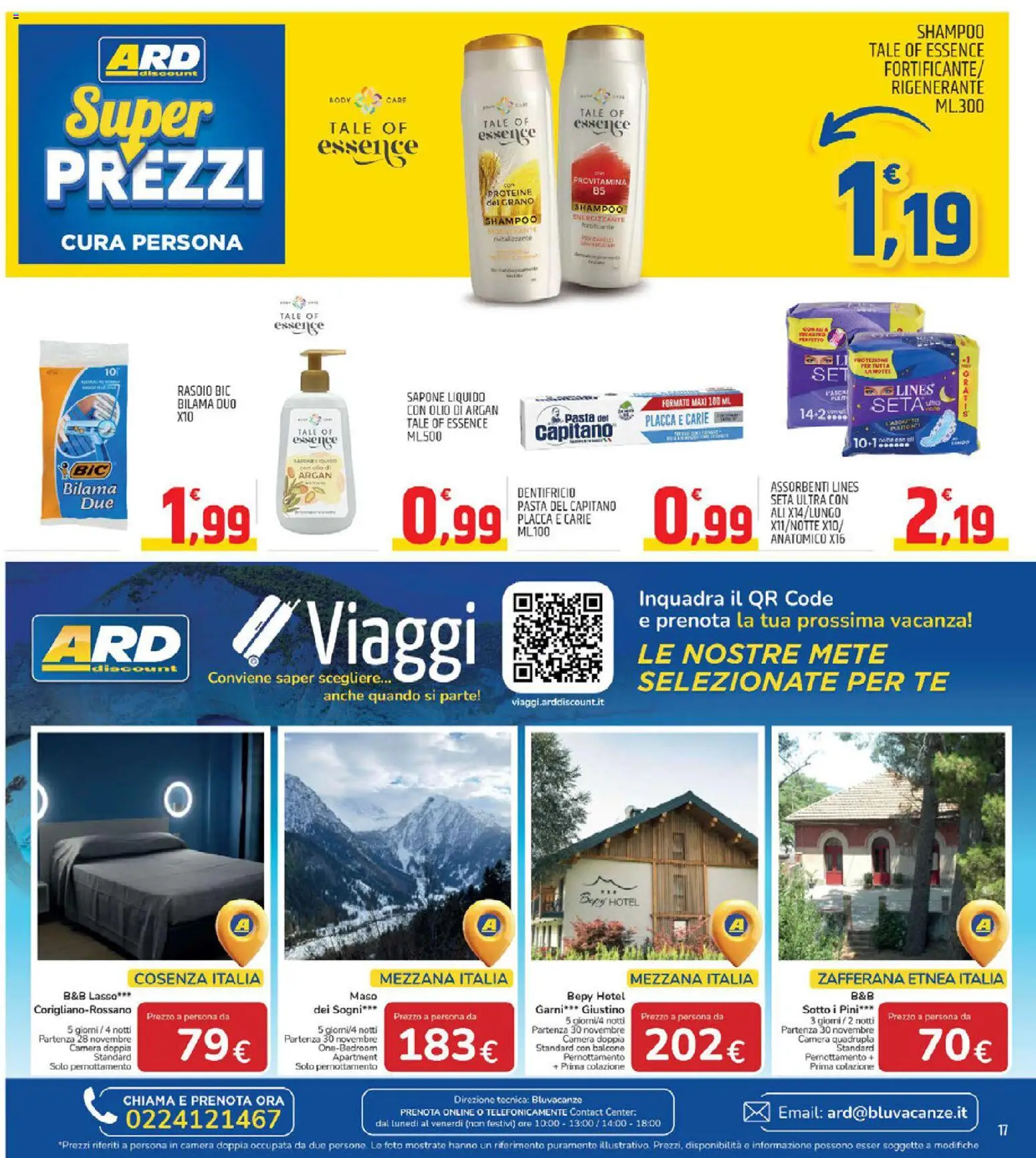 Volantino ARD Discount del 13.11.2025 | Pagina: 17 | Prodotti: Rasoio, Sapone, Olio, Pasta