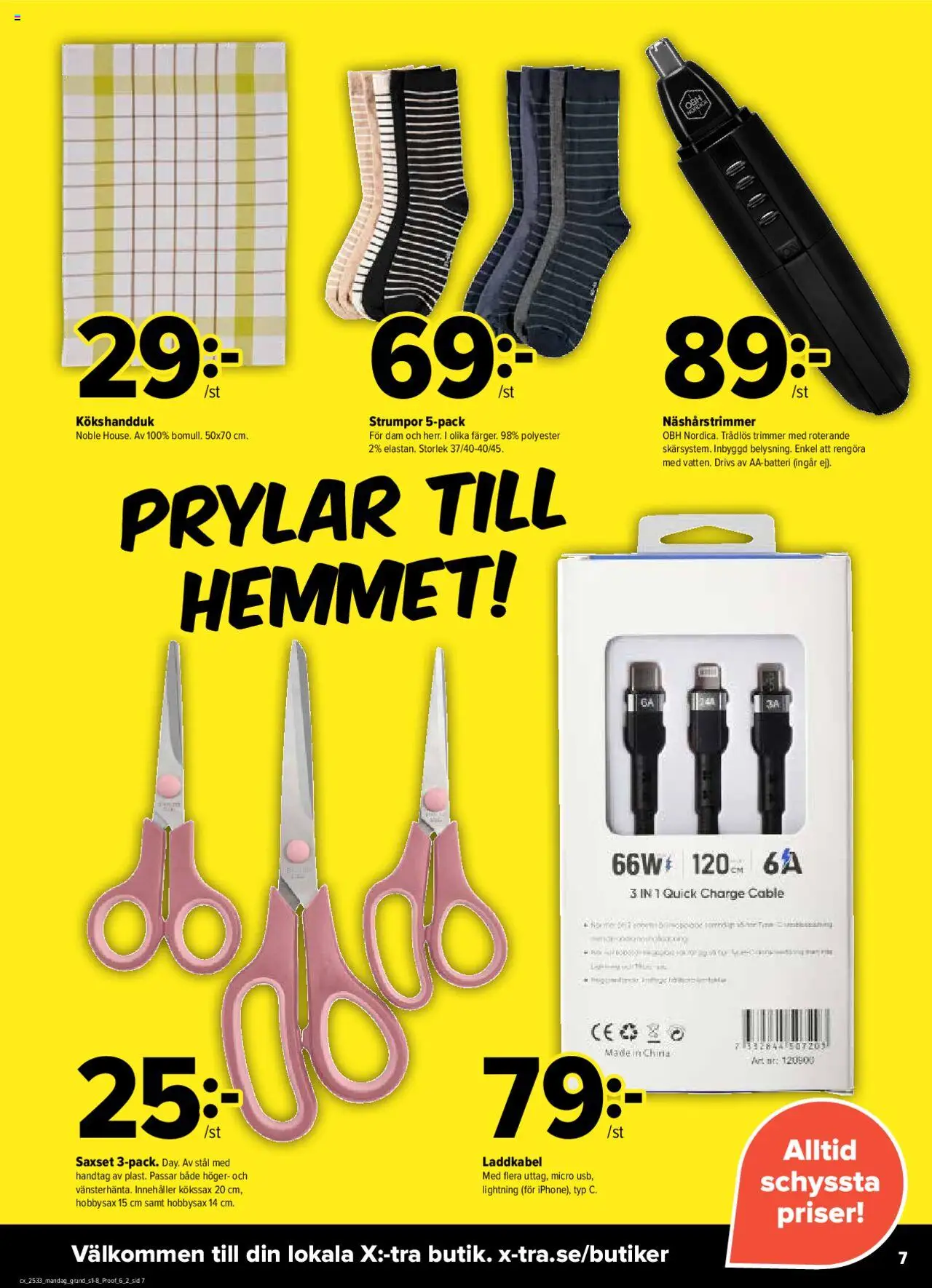 Coop X:-TRA reklamblad aktuell från 11.08.2025 | Sida: 7 | Produkter: Trimmer, Strumpor