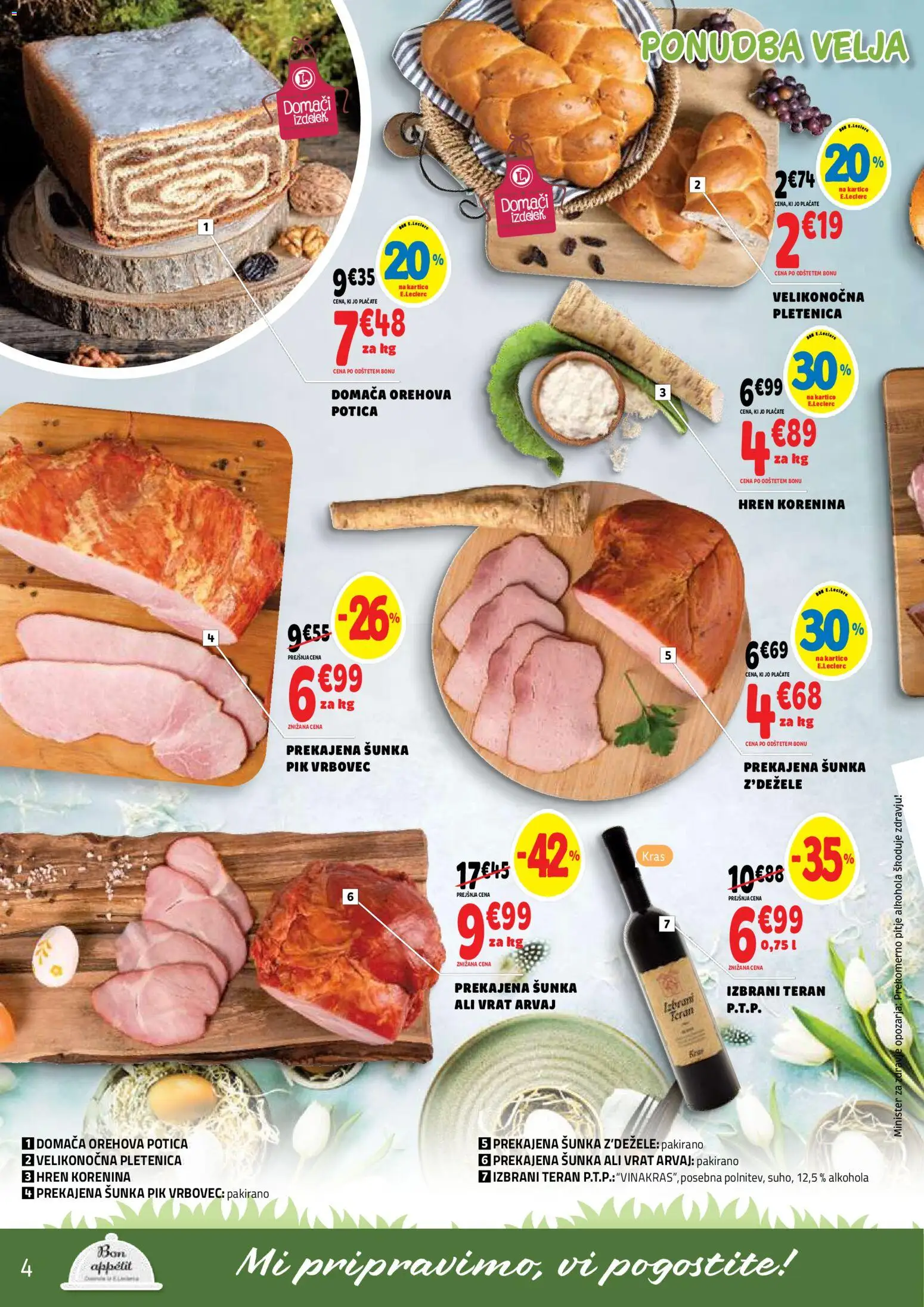 Novi E.leclerc katalog ponudbe – veljaven od 18.03.2026 | Stran: 4 | Izdelki: Sunka