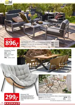 Bauhaus Prospekt 	 ab 28.02.2026 gültig | Seite: 14 | Produkte: Relaxsessel, Kissen, Couchtisch, Tisch