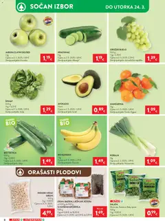 Katalog Spar - Pregled kataloga iz trgovine Spar, vrijedi od 18.03.2026 | Stranica: 8 | Proizvodi: Špinat, Mandarina, Avokado, Grožđe