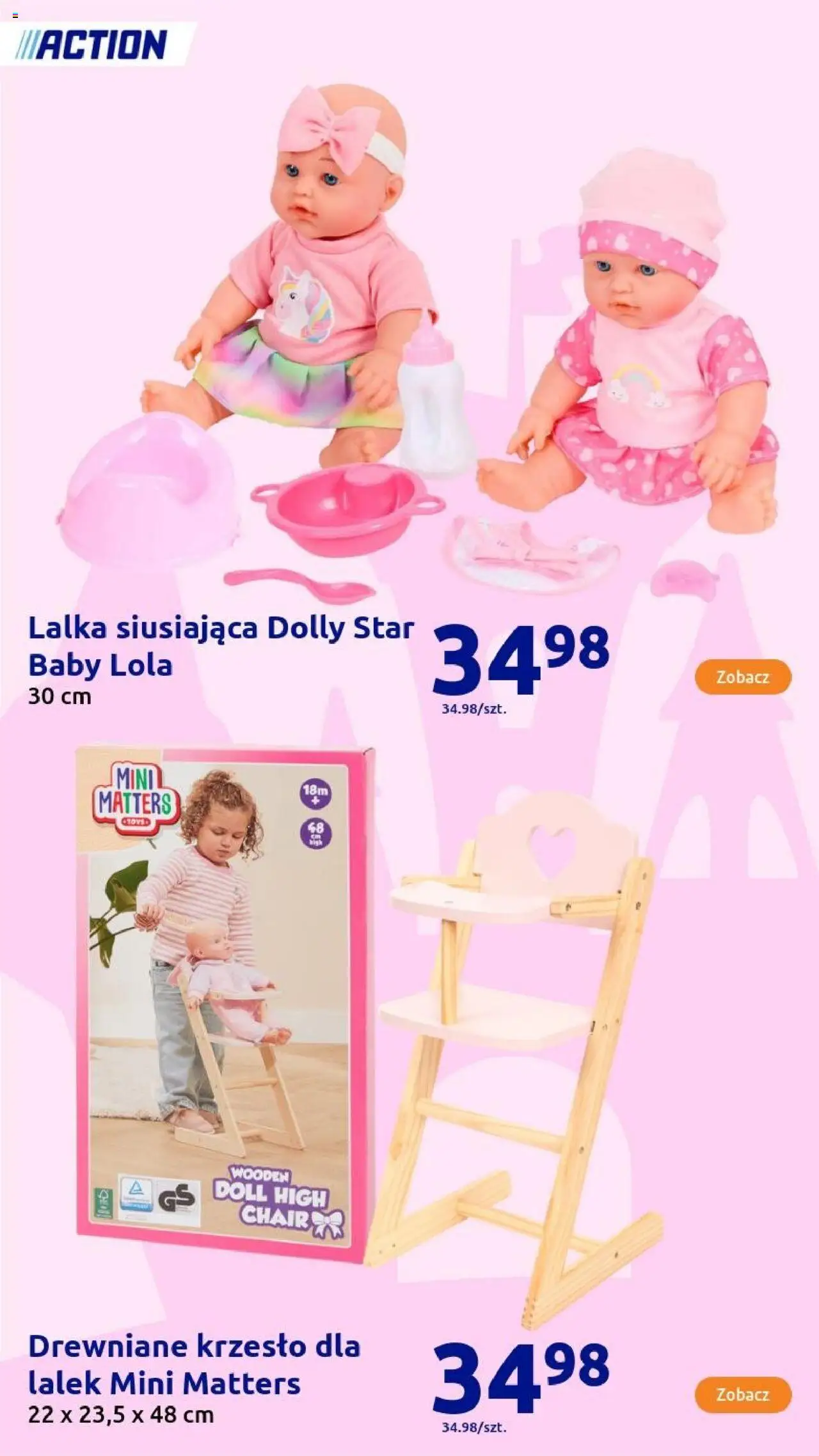 Action Gazetka - Presents od 15.10.2025 | Strona: 40 | Produkty: Lalka, Krzesło