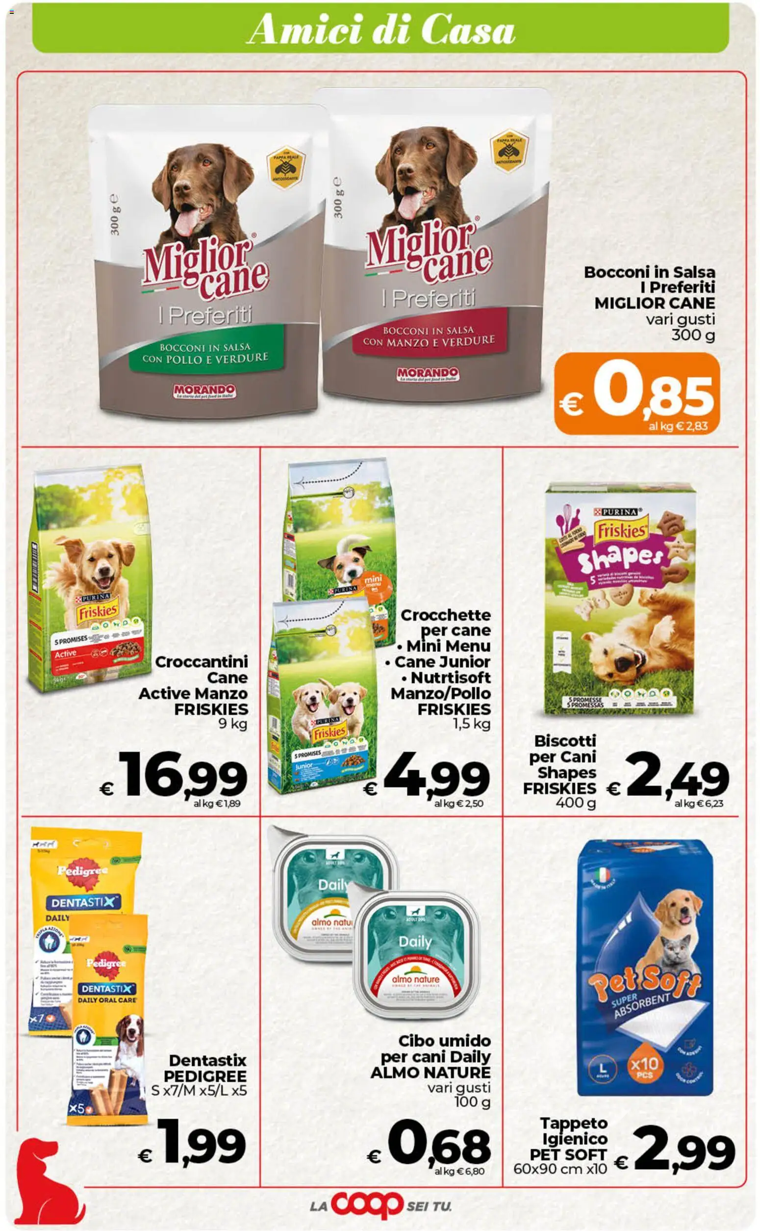 Volantino Ipercoop del 28.04.2026 | Pagina: 50 | Prodotti: Manzo, Biscotti, Crocchette, Tappeto