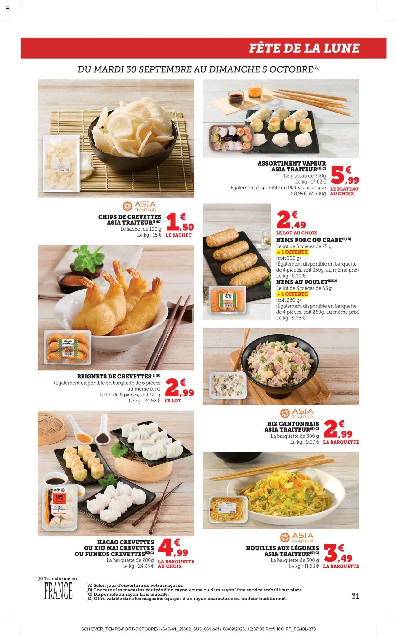 {H1} | Page: 31 | Produits: Crevettes, Riz, Crabe, Chips