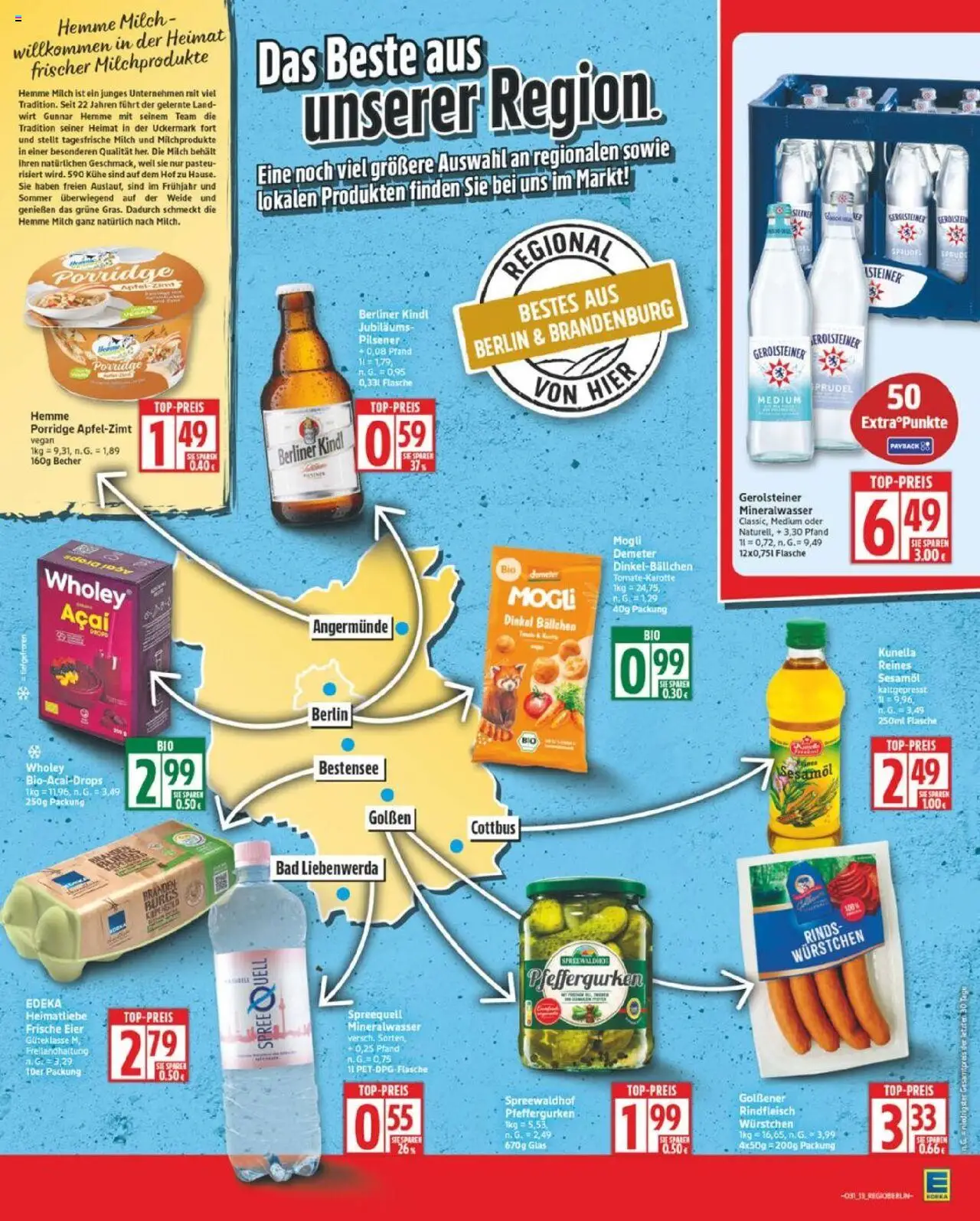 Edeka Prospekt 	 - gültig ab dem 28.07.2025 | Seite: 13 | Produkte: Berliner, Milch, Mineralwasser, Rindfleisch