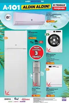 A101 Katalog - 31.07.2025 tarihinden itibaren geçerlidir | Sayfa: 21 | Ürünler: Su, Su sebili, Çamaşır makinesi, Bulaşık makinesi