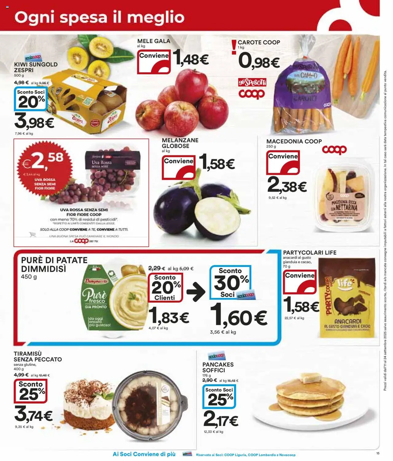 Volantino Ipercoop del 11.09.2025 | Pagina: 15 | Prodotti: Mele, Carote, Data, Melanzane