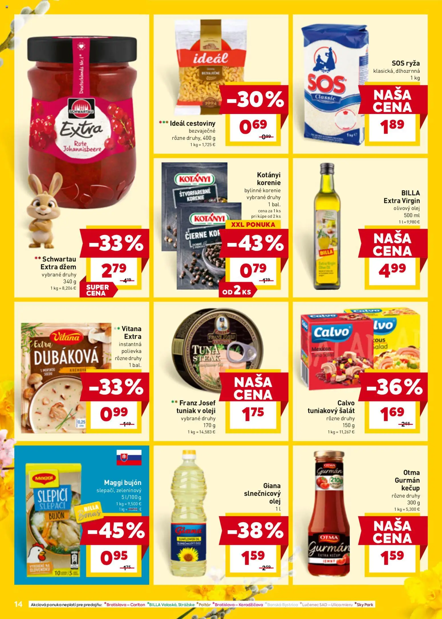 Nové Billa akcie – leták je platný od 04.03.2026 | Strana: 16 | Produkty: Olej, Cestoviny, Olivový olej, Kečup