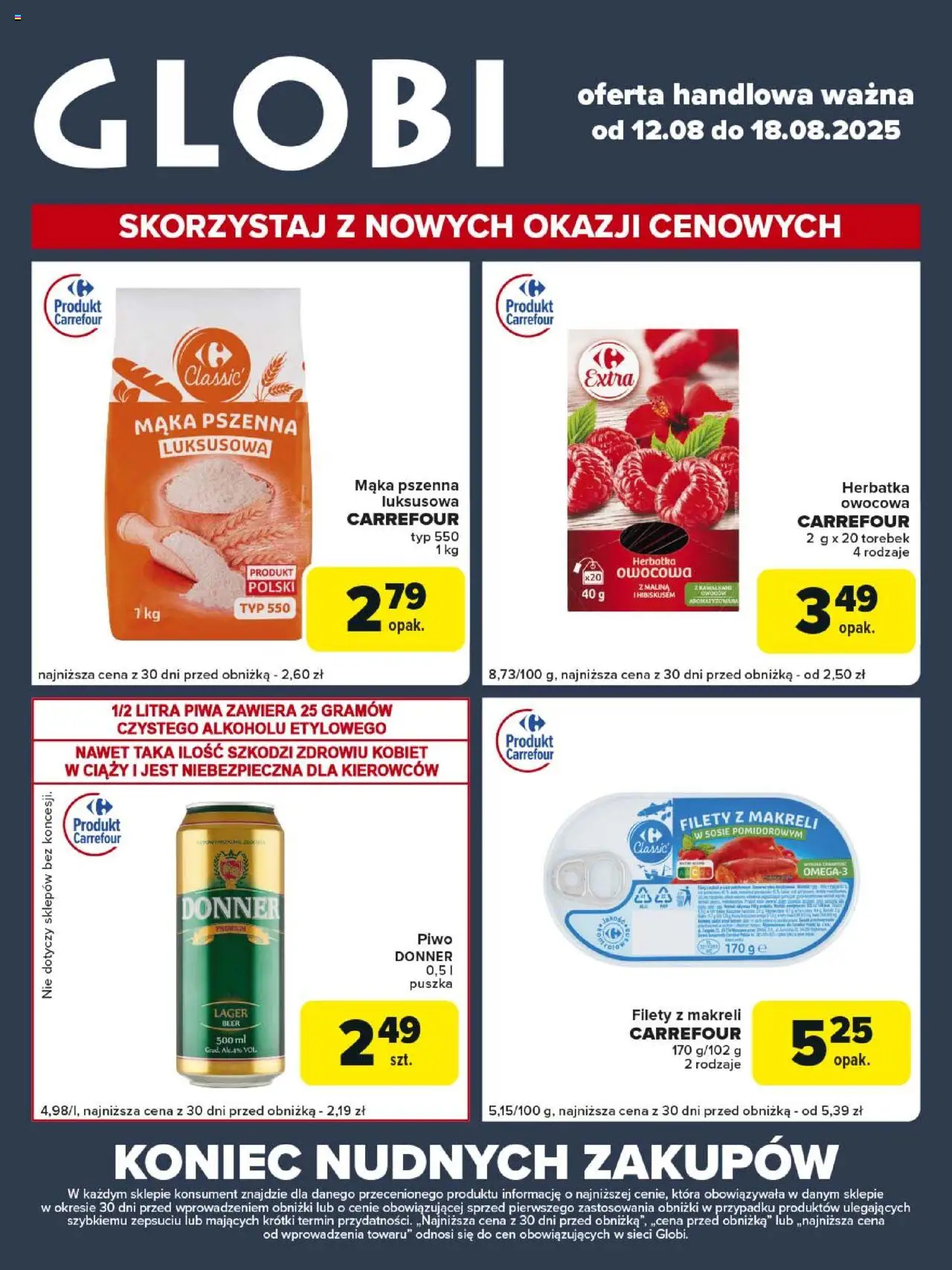 Carrefour Gazetka - Globi od 12.08.2025 | Strona: 2 | Produkty: Malina, Piwo