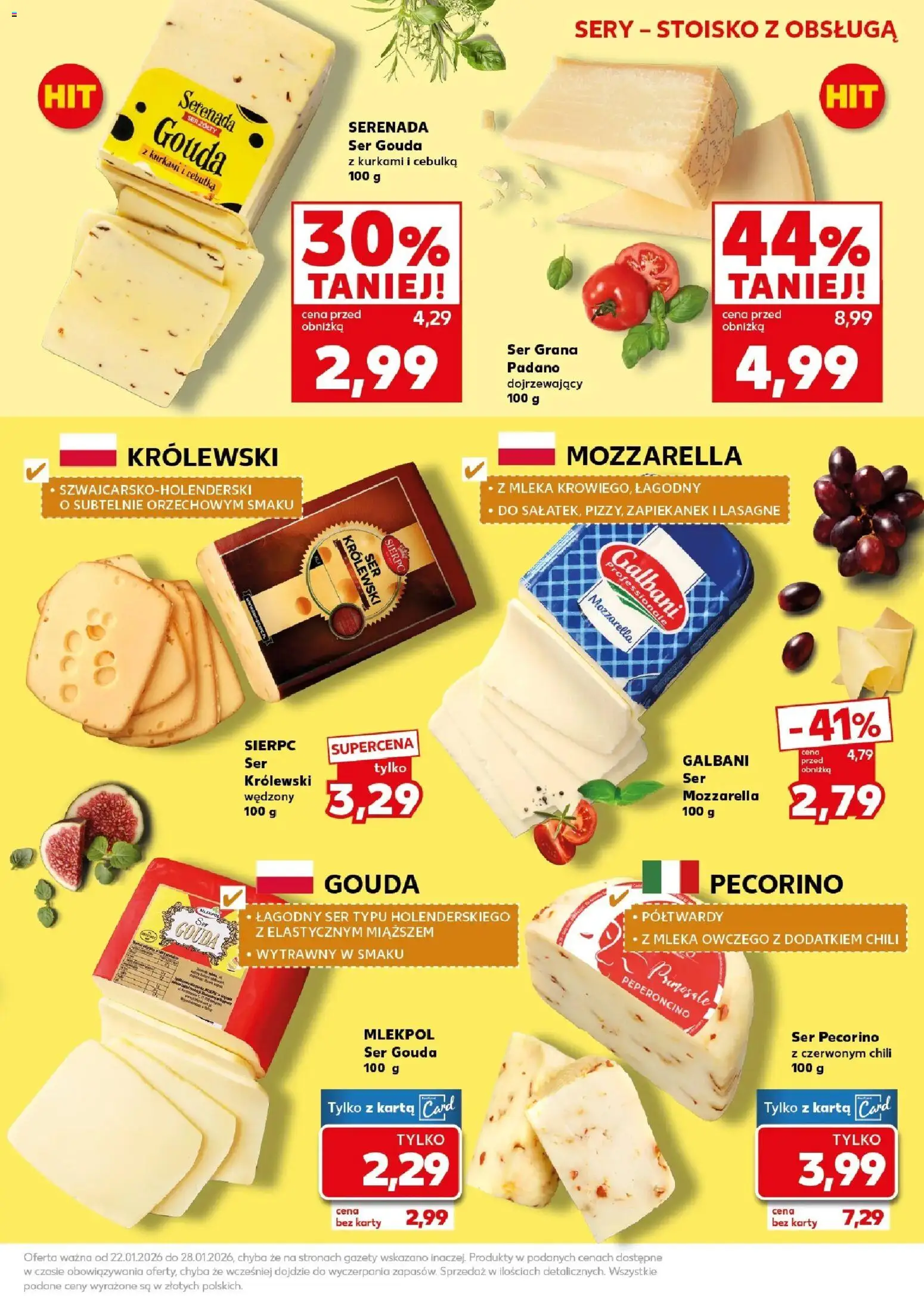 Kaufland gazetka - Super weekend od 24.01.2026 | Strona: 19 | Produkty: Karta, Ser pecorino, Mleka, Sery