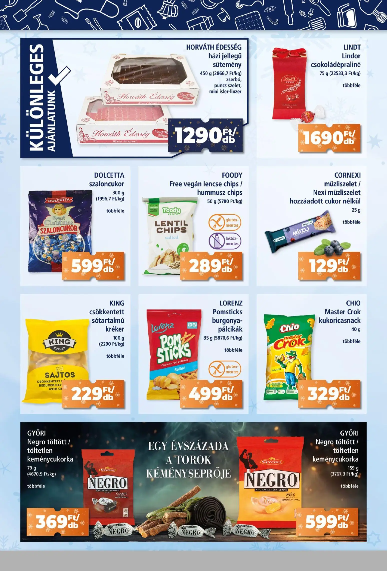 Goods Market akciós ujság - amely érvényes a következő dátumtól: 04.12.2025 | Oldal: 8 | Termékek: Burgonya, Müzli, Szaloncukor, Vegán