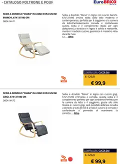Anteprima del volantino Eurobrico Poltrone e Pouf catalogo valido a partire dal 23.07.2025 | Pagina: 27 | Prodotti: Dondolo, Letto, Cuscino, Sedia