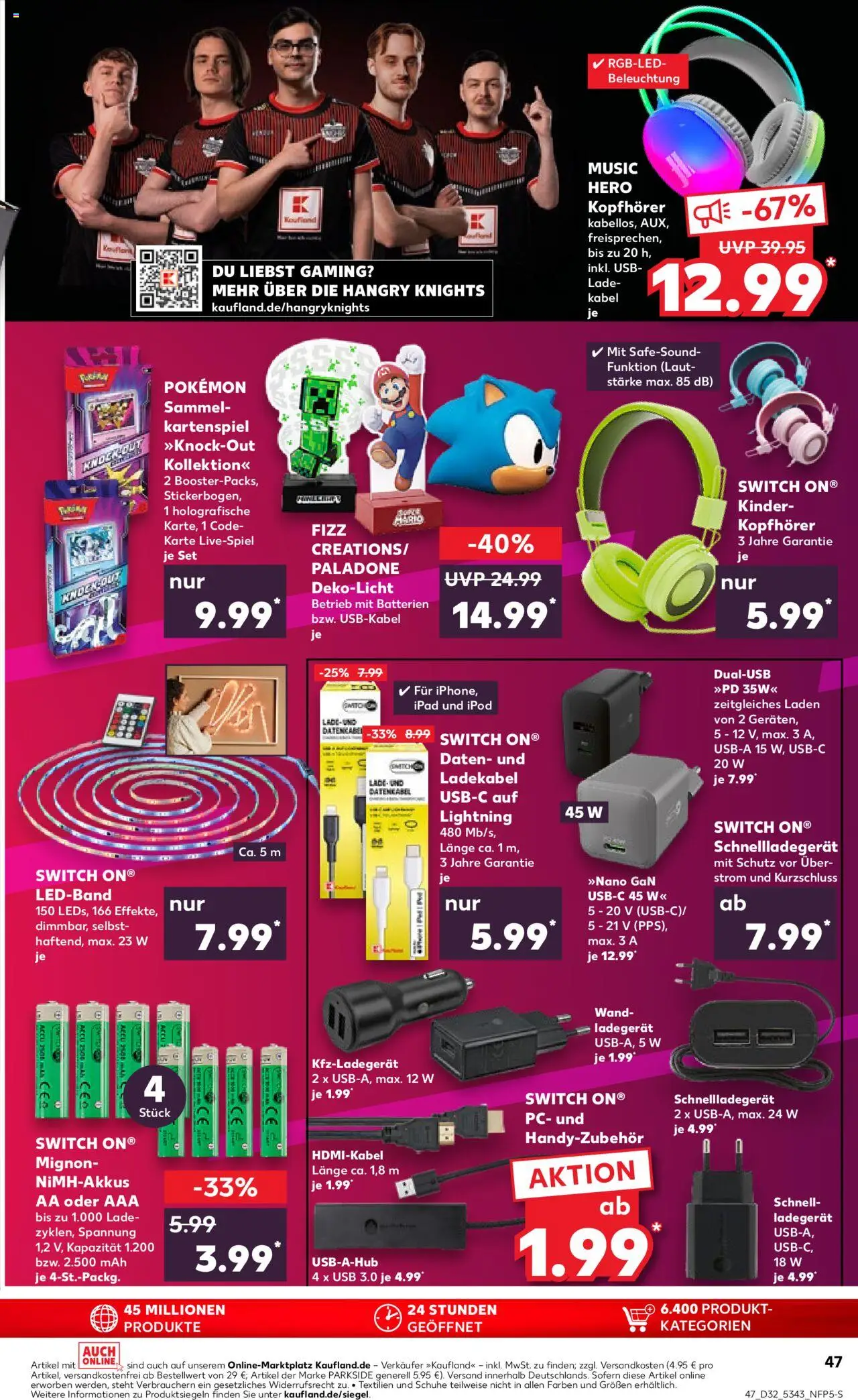 Kaufland prospekt Speyer	 - gültig ab dem 07.08.2025 | Seite: 47 | Produkte: USB, Ladekabel, Usb hub, PC