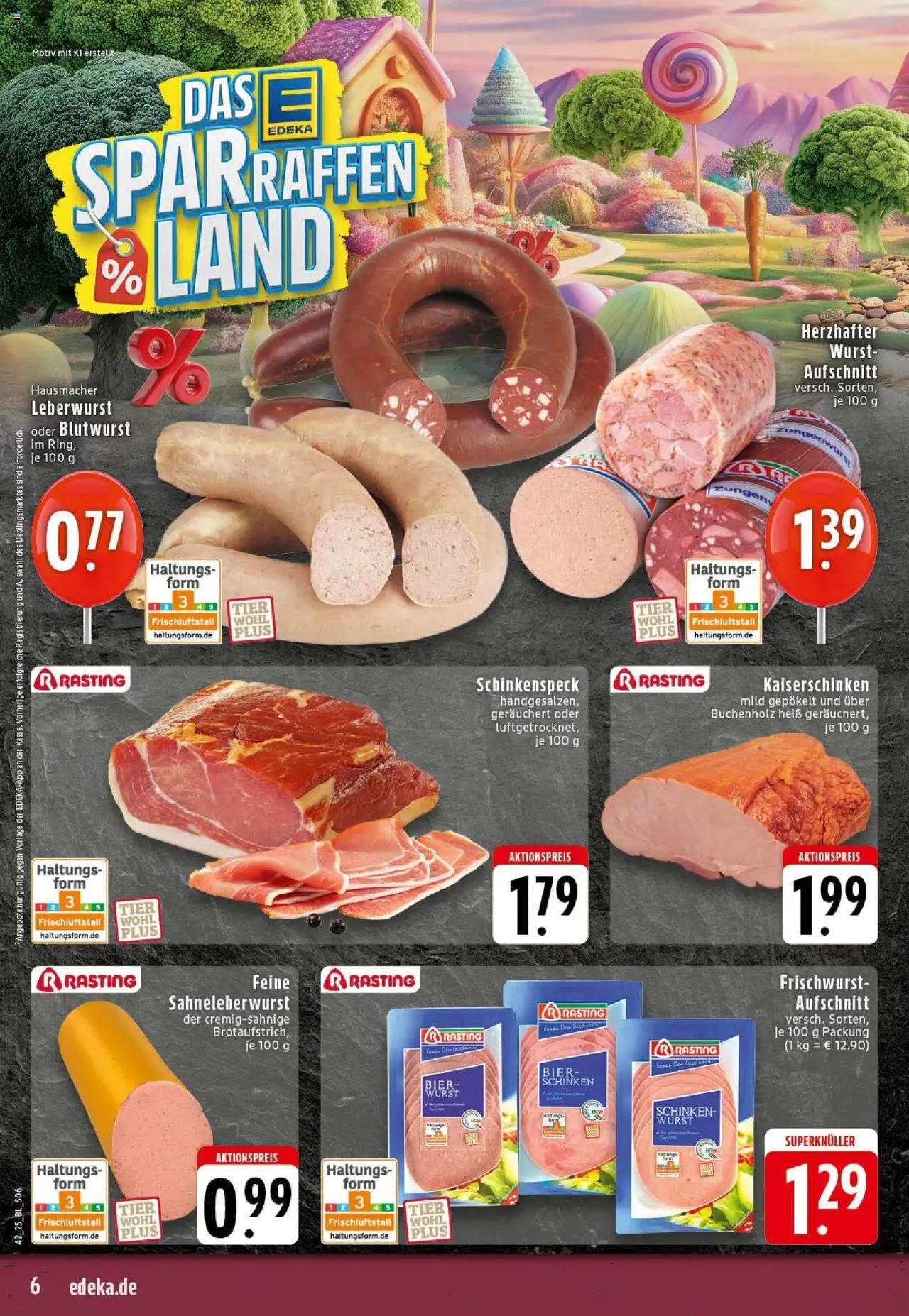 Edeka prospekt Westerkappeln	 – gültig ab 13.10.2025 | Seite: 6 | Produkte: Bier, Wurst, Schinken