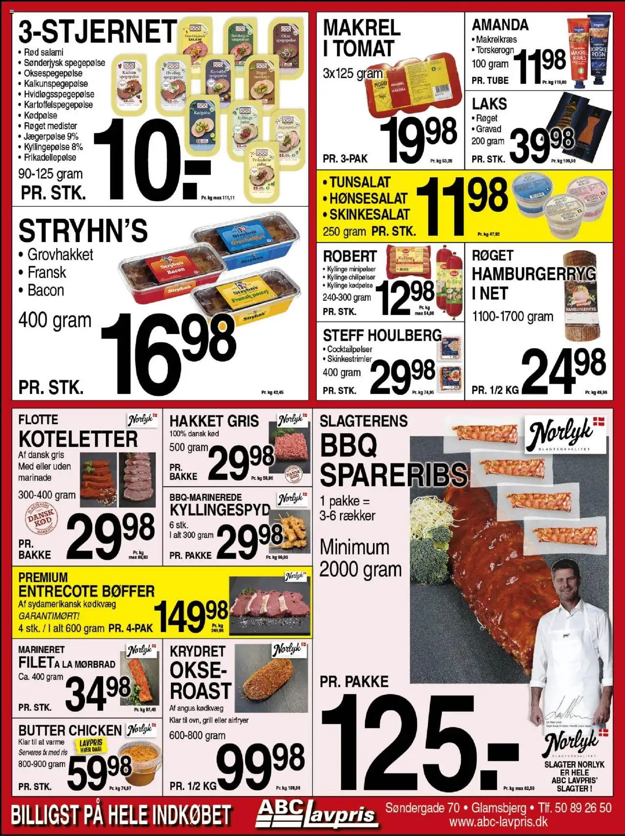 Abc Lavpris Tilbudsavis gyldig fra 06.08.2025 | Side: 3 | Produkter: Hvidløg, Spareribs, Hamburgerryg, Skinkesalat
