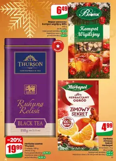 Pogląd oferty "Herbata czarna Thurson, 2 rodzaje, 100 g" - ważna od 10.12.2025 | Strona: 17