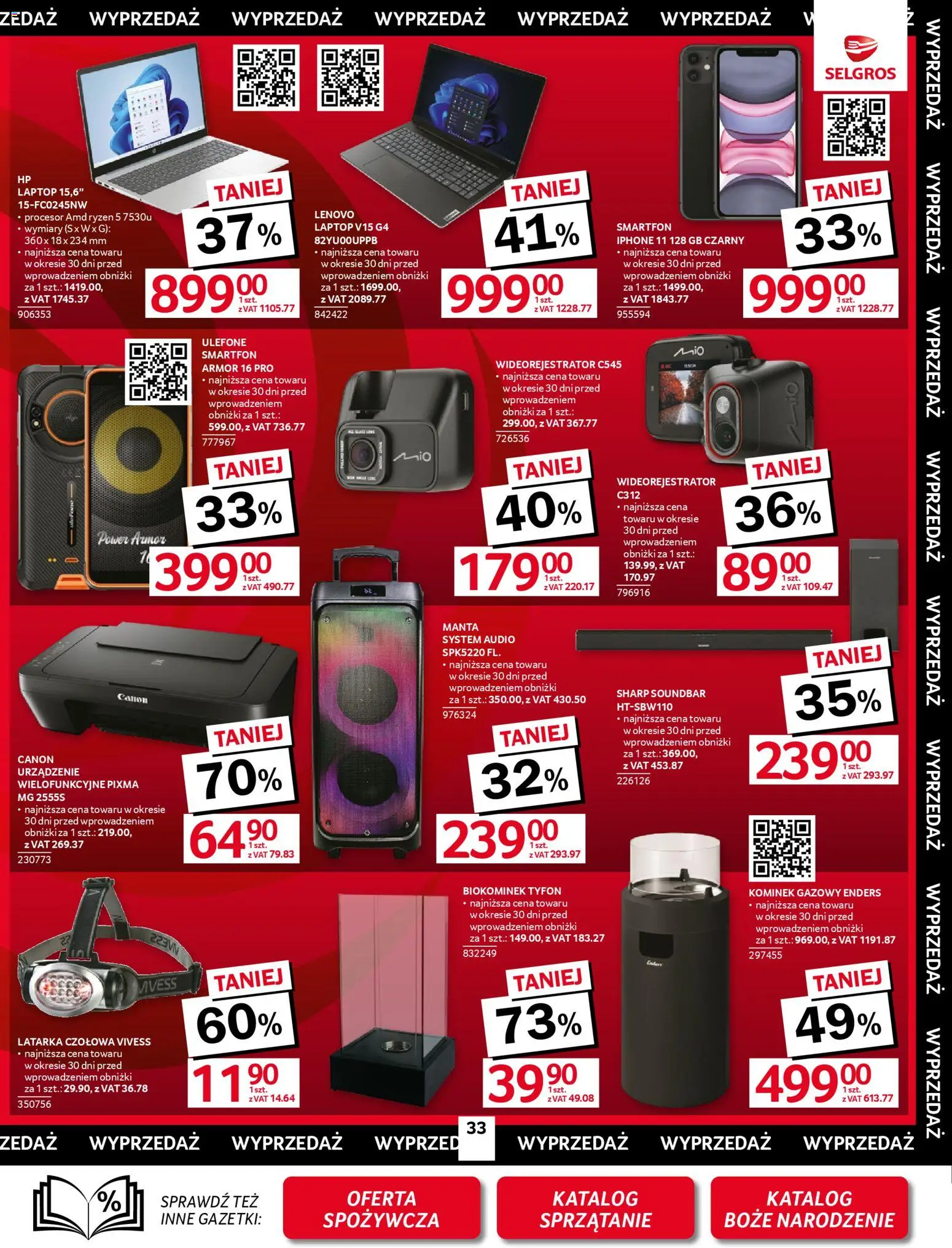 Selgros cash&carry Gazetka - Oferta przemysłowa od 06.11.2025 | Strona: 35 | Produkty: Laptop, Audio, Soundbar, Latarka czołowa
