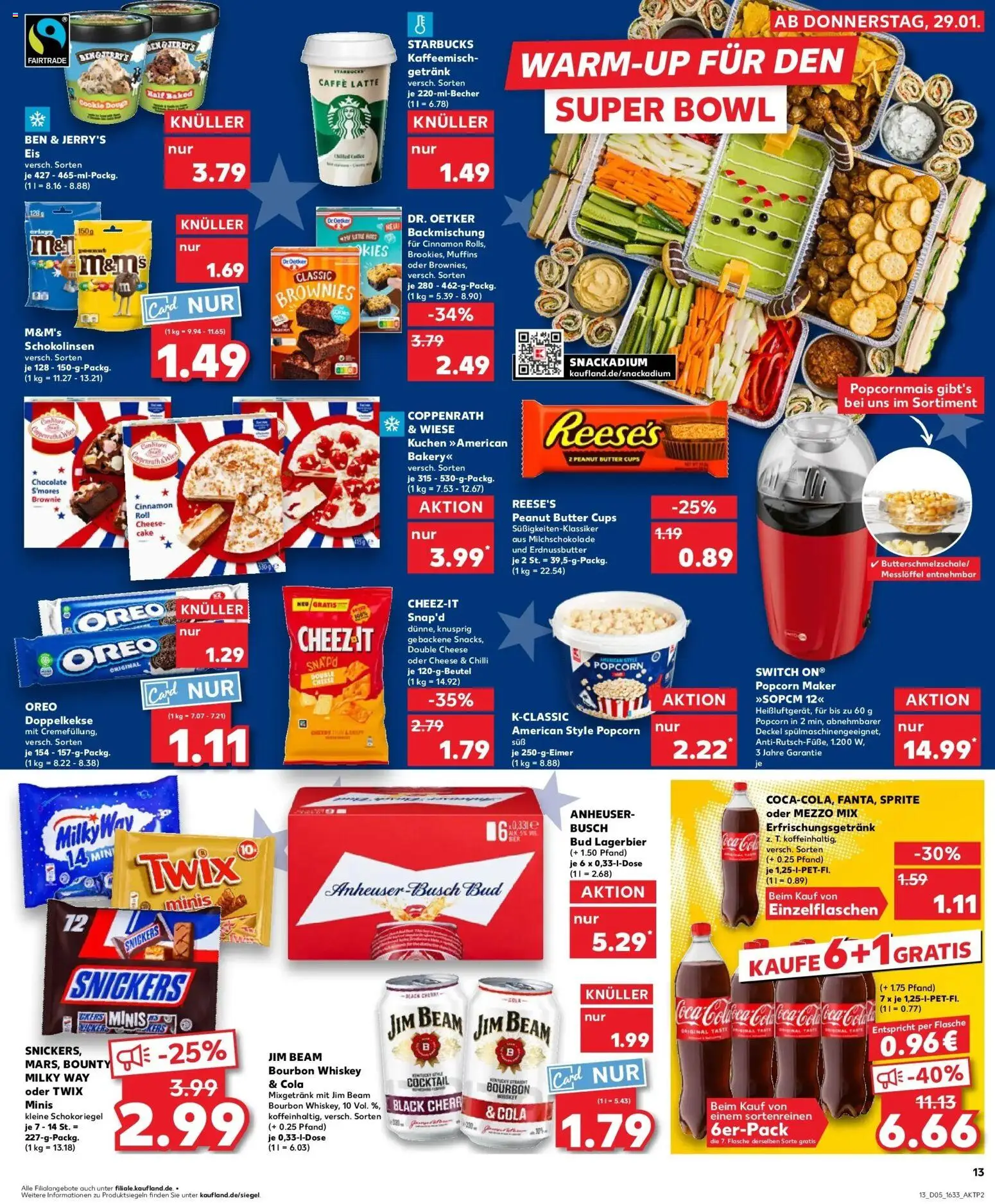 Kaufland prospekt Speyer	 – gültig ab 02.02.2026 | Seite: 13 | Produkte: Snickers, Bourbon, Whiskey, Eis