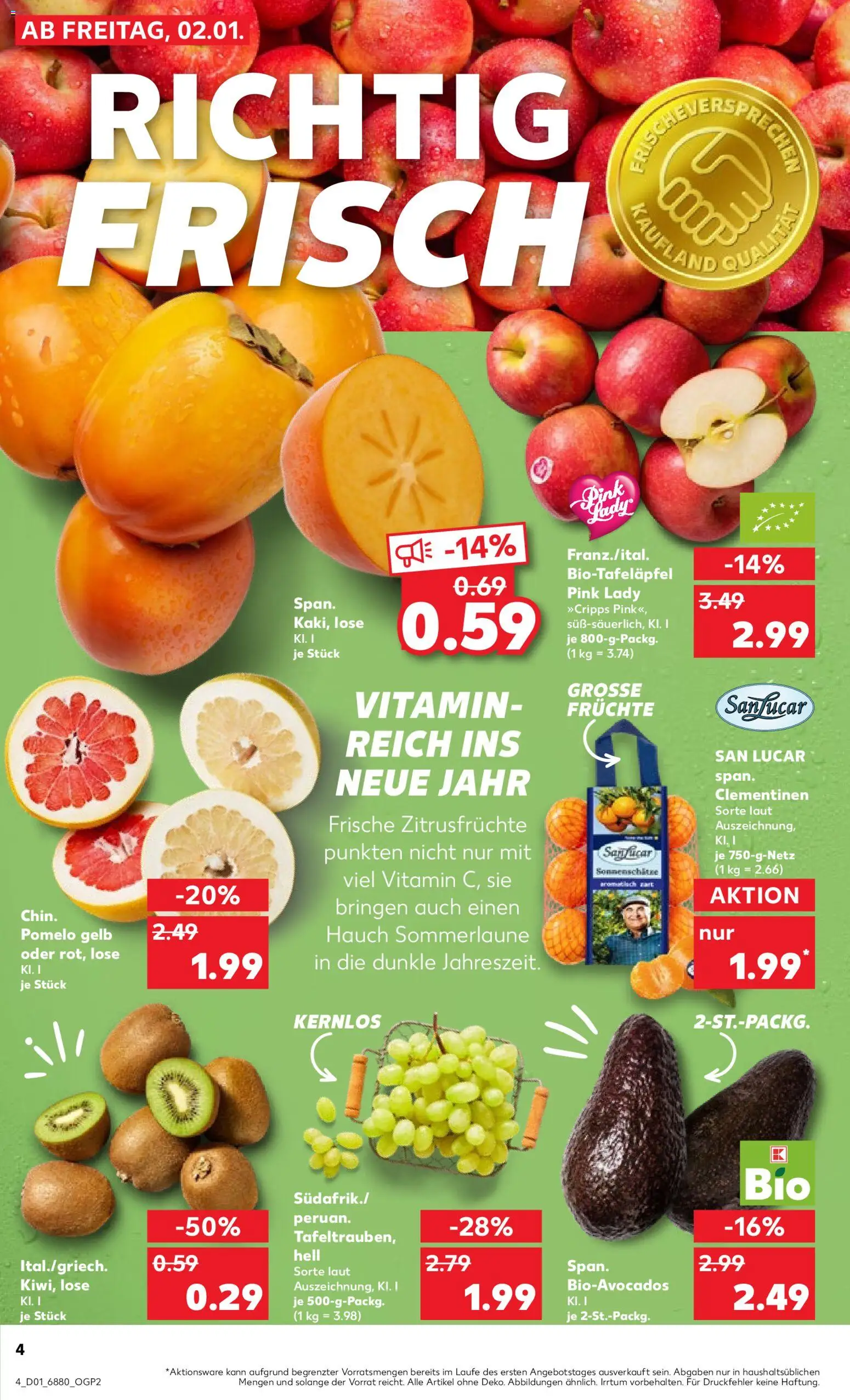Kaufland prospekt Völklingen	 – gültig ab 02.01.2026 | Seite: 4 | Produkte: Avocado