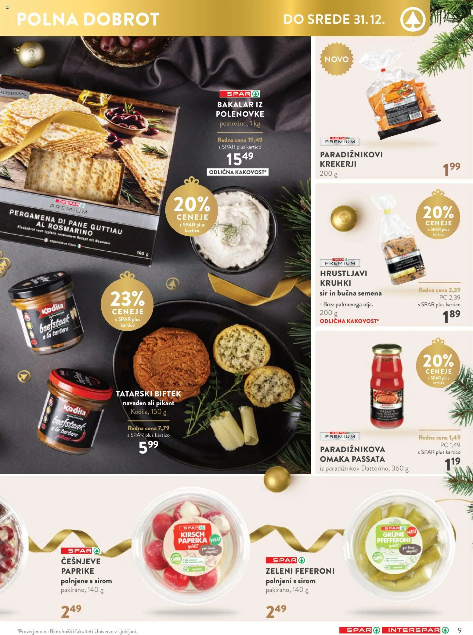 Novi Spar katalog ponudbe – veljaven od 03.12.2025 | Stran: 9