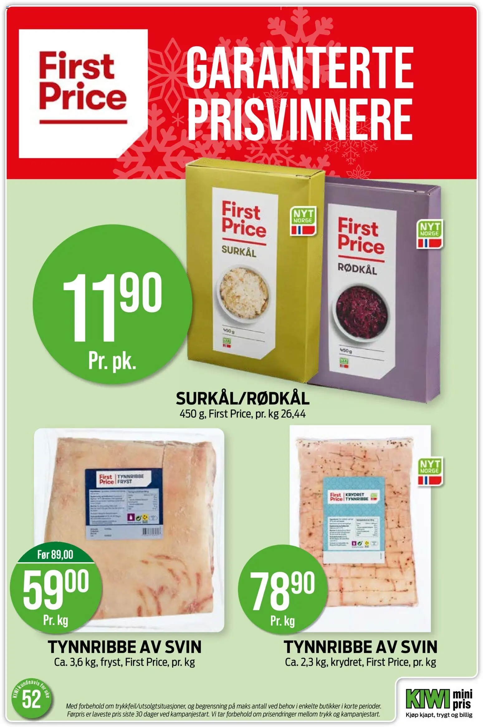 {H1} | Side: 11 | Produkter: Svin, Kiwi, Rødkål, Surkål