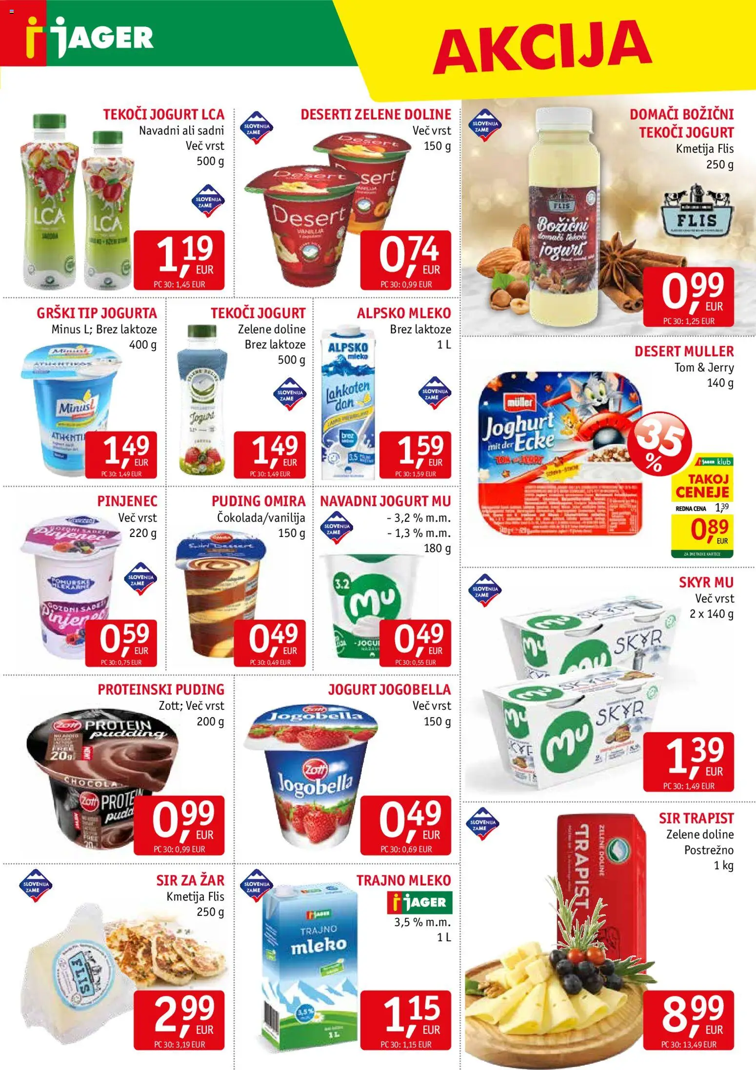 Novi Jager katalog ponudbe – veljaven od 26.11.2025 | Stran: 5 | Izdelki: Puding, Skyr, Mleko, Sir