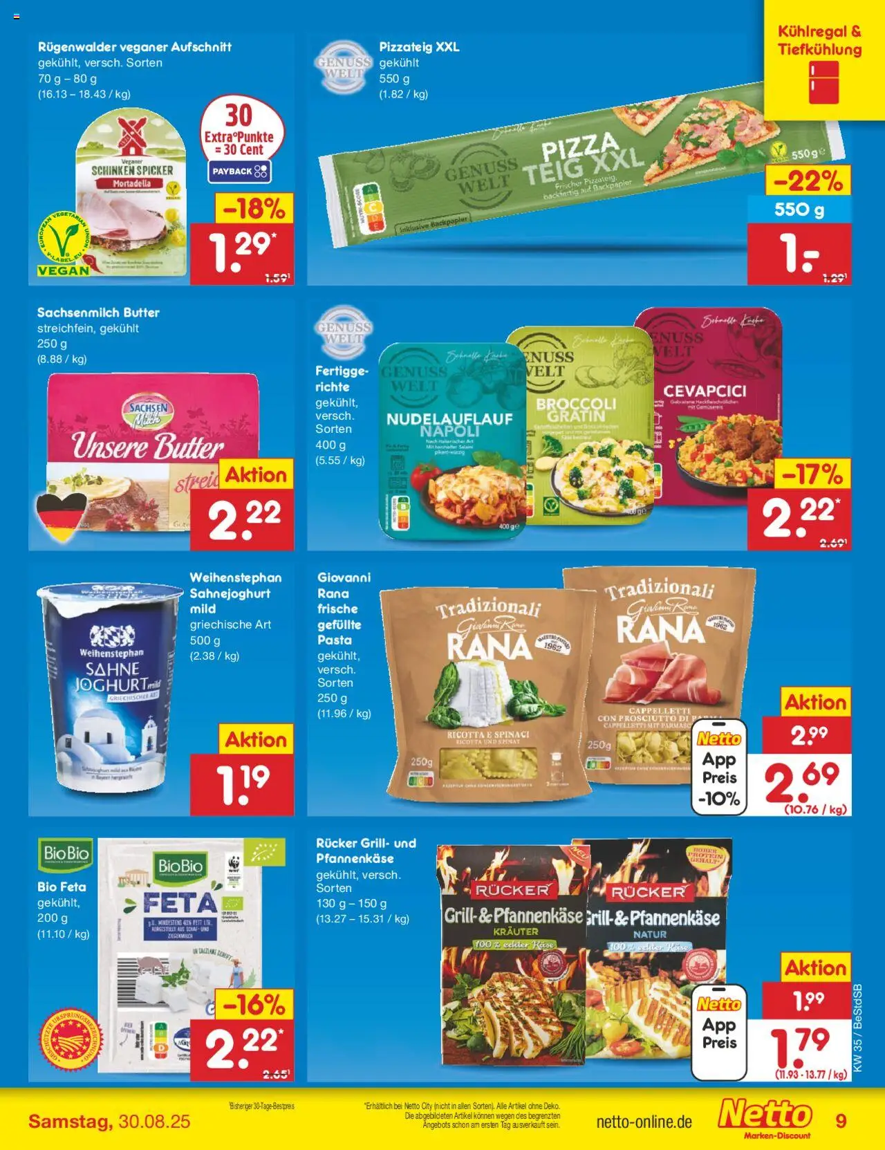 Netto Marken-Discount Prospekt 	 - gültig ab dem 25.08.2025 | Seite: 15 | Produkte: Käse, Salami, Schinken, Pizza