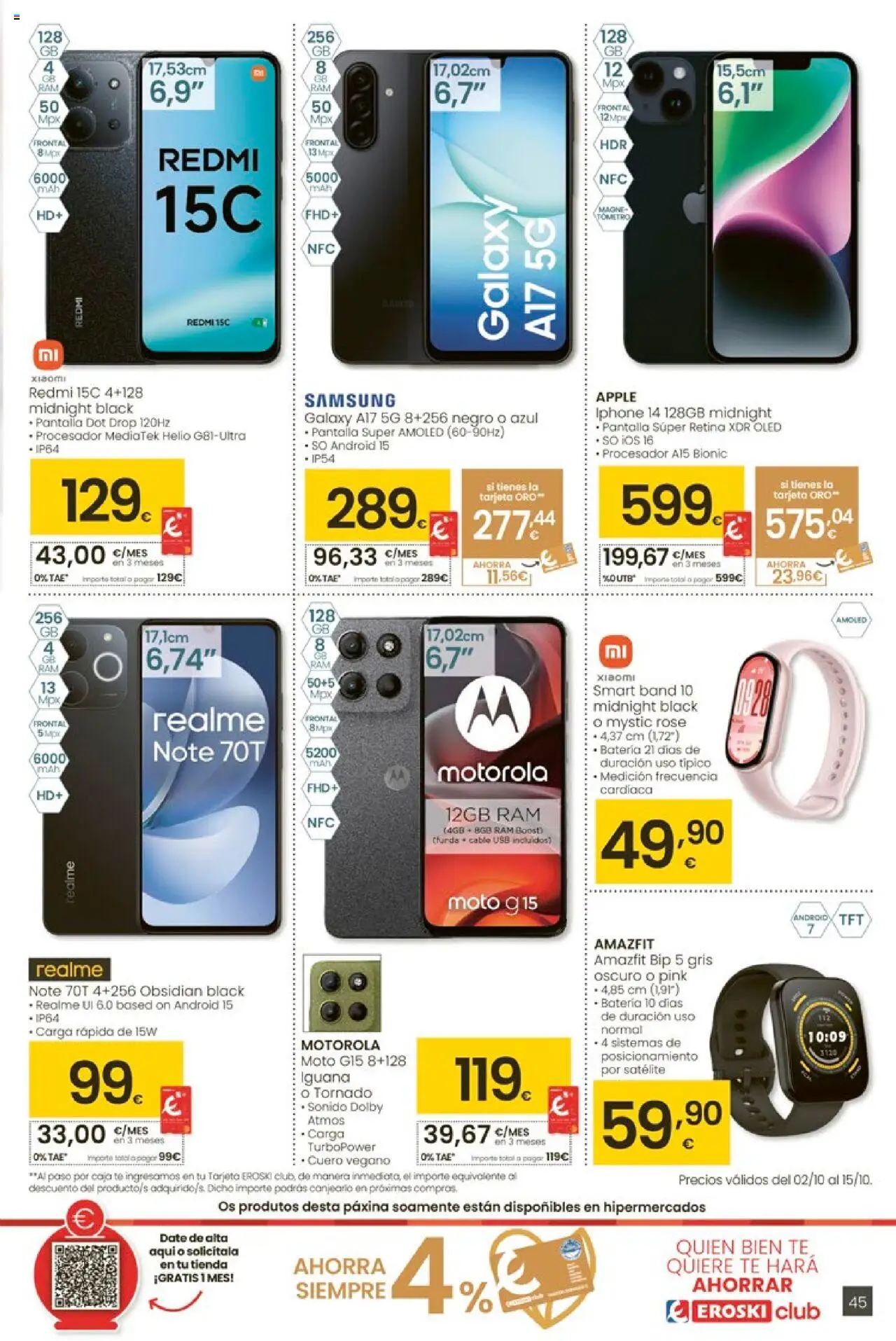 Eroski - Ofertón  │ válido desde el 02.10.2025 | Página: 45 | Productos: Apple, Iphone, USB, Batería
