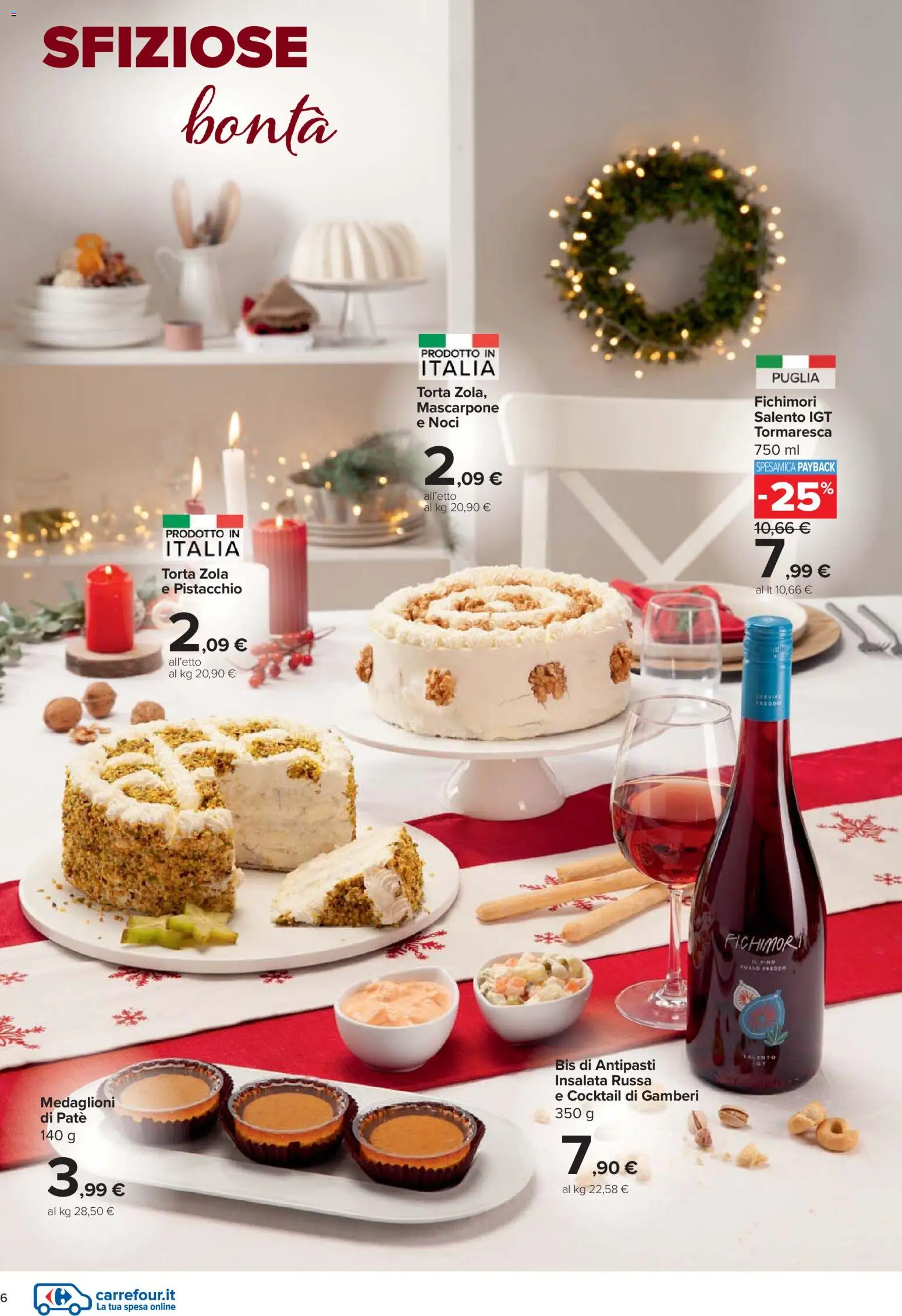 Volantino Carrefour del 27.11.2025 | Pagina: 6 | Prodotti: Insalata, Vino, Mascarpone, Insalata russa