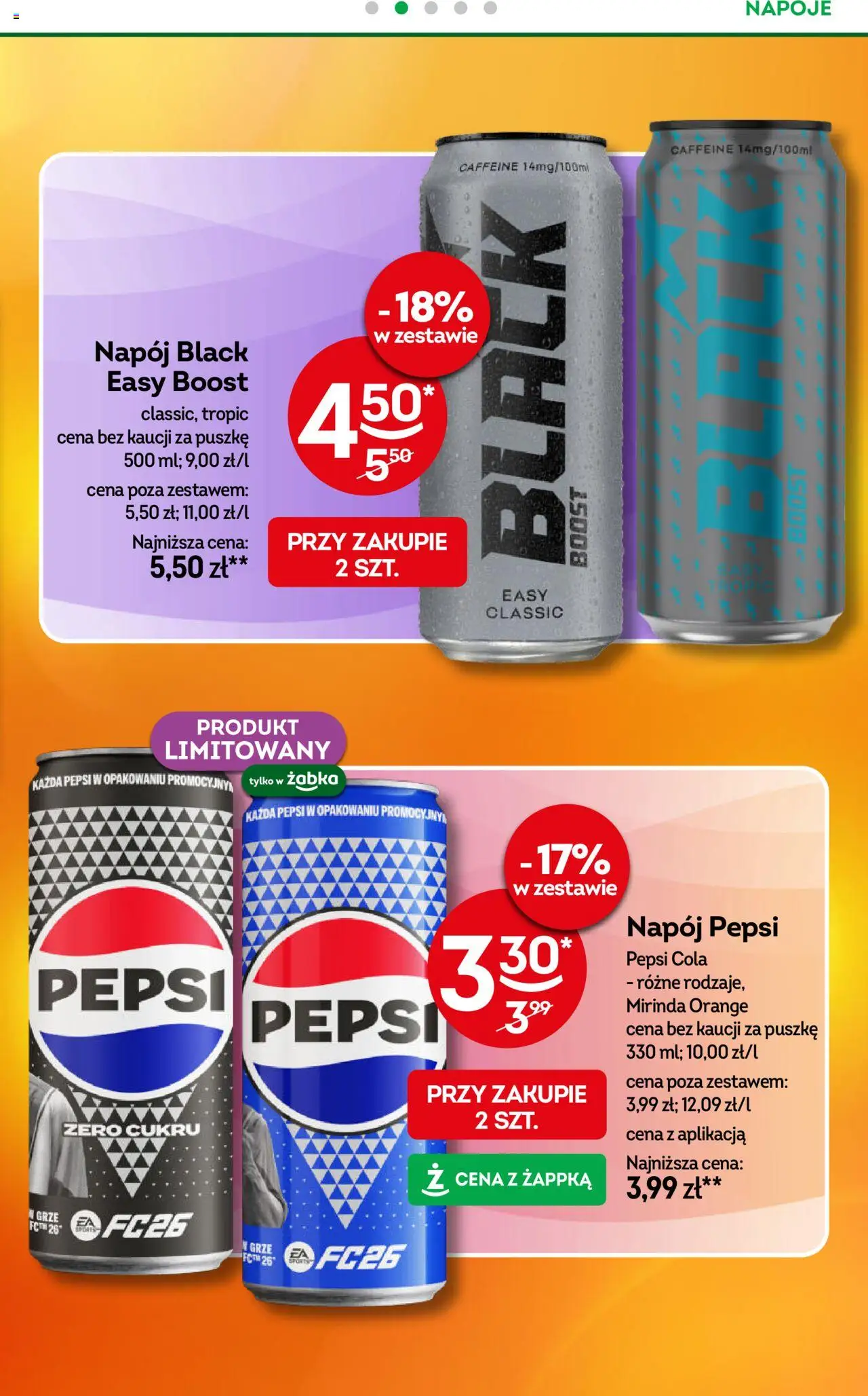 Żabka Gazetka od 08.10.2025 | Strona: 39 | Produkty: Napoje, Pepsi